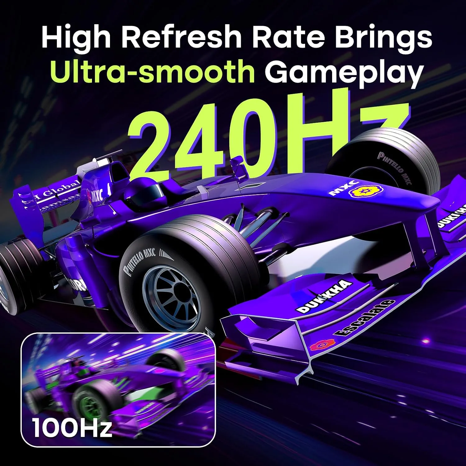 Amzfast 27 Inch Gaming Monitor, 240Hz 1ms FHD 1080P, Adaptive Sync, HDR400