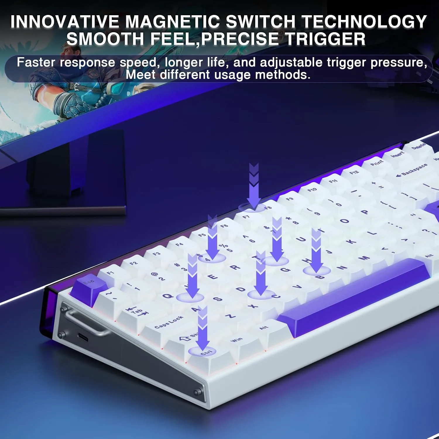 Aula Hero 84 Hall Effect Magnetic Switch Wired Mechanical Gaming Keyboard