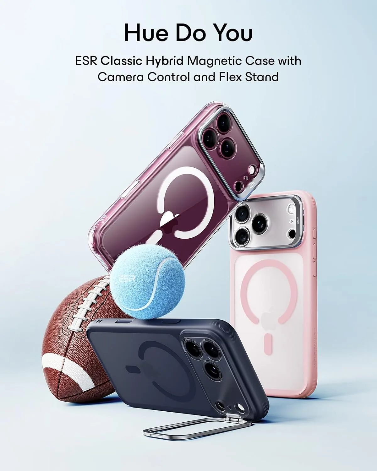 ESR Classic Hybrid for iPhone 18 Pro Max/17 Pro Max Case with Flex Stand