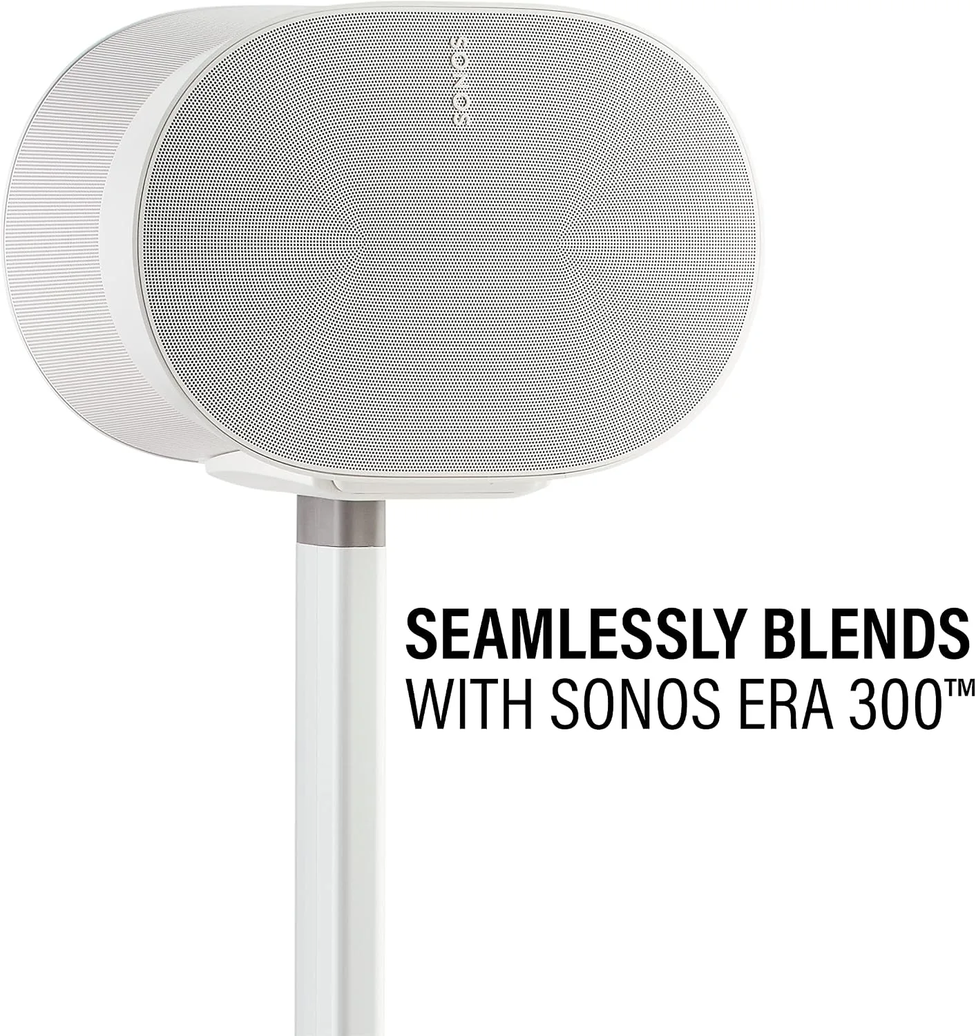 Sanus Wireless Speaker Stands for Sonos ERA 300™ (White) - Pair, Perfect Stand Setup for Easy and Secure Mounting of New Sonos Era 300™ Speakers - OSSE32-W2