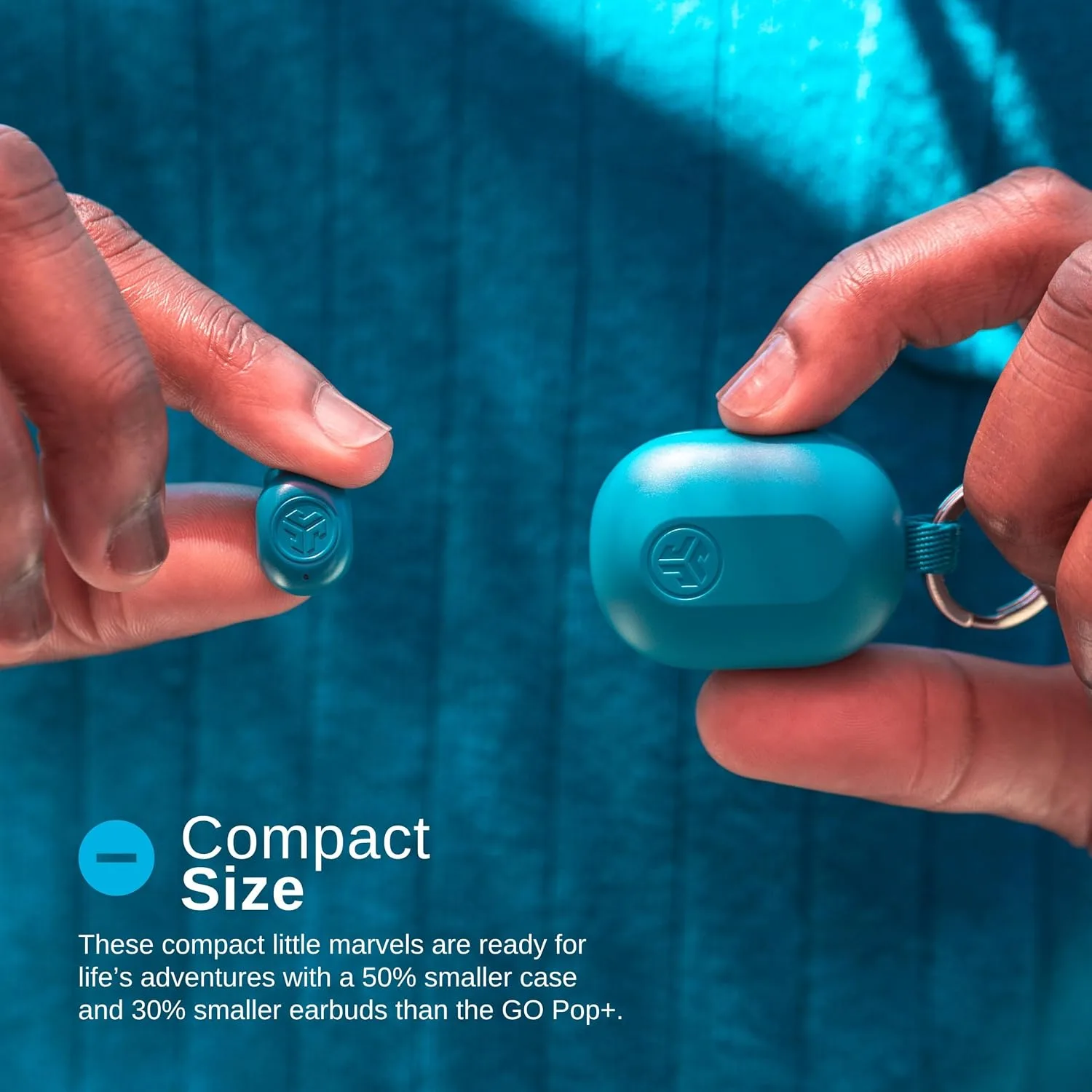 JLab JBuds Mini True Wireless Earbuds, Bluetooth Multipoint Teal