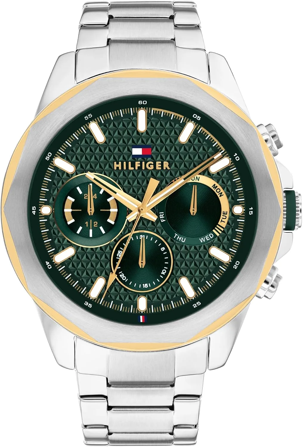 Tommy Hilfiger Men's Multifunction Quartz Watch, Stainless Steel Bracelet, Water Resistant 5 ATM, Urban Stylish Timepiece, Gift for Him, 46mm