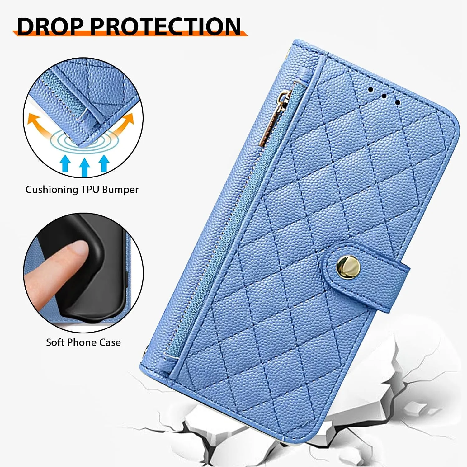 Wallet Phone Case Crafted for iPhone 18 Pro Glacier