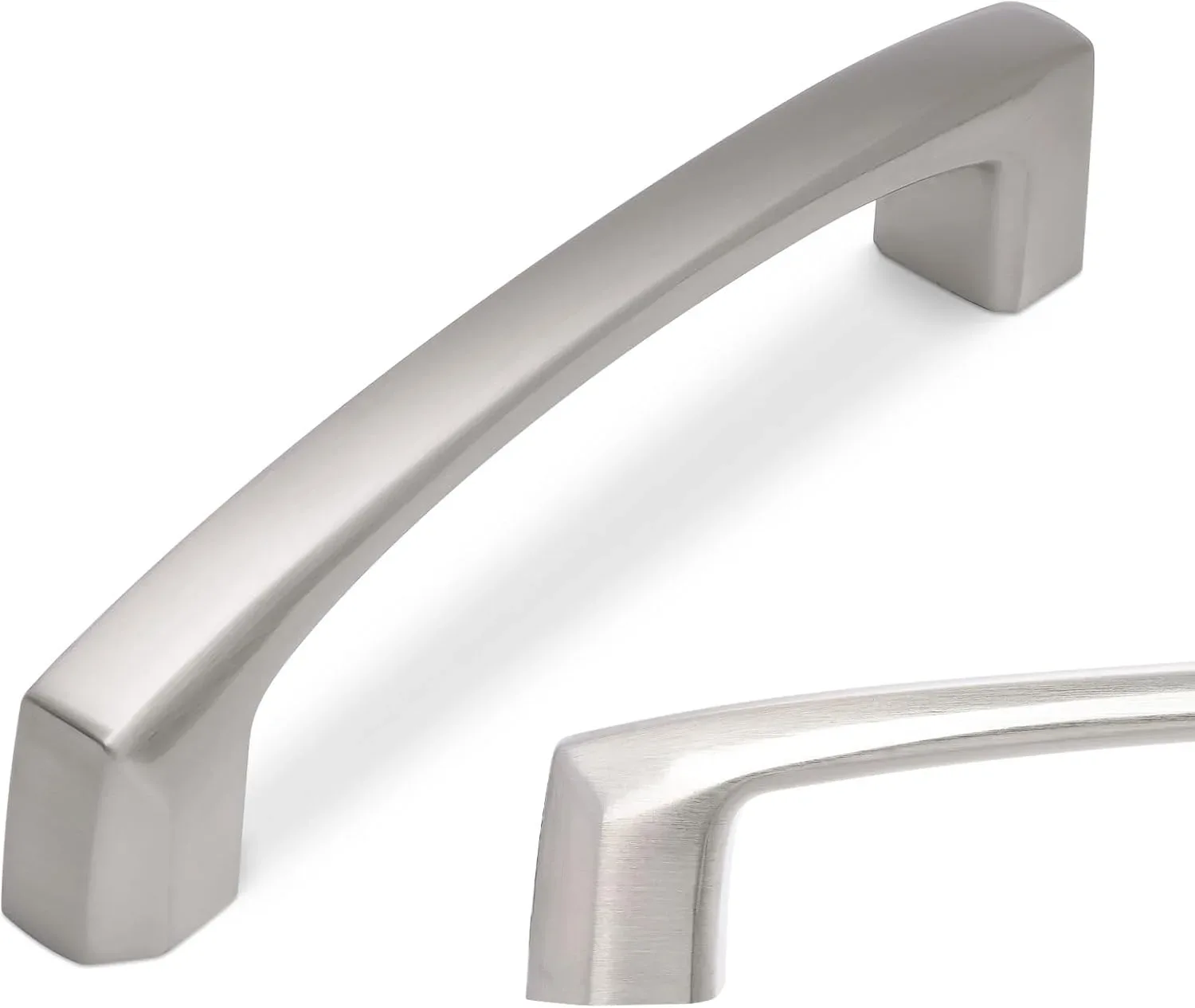 Manija para mueble 3.75 pulgadas níquel satinado cepillado pack 10 unidades