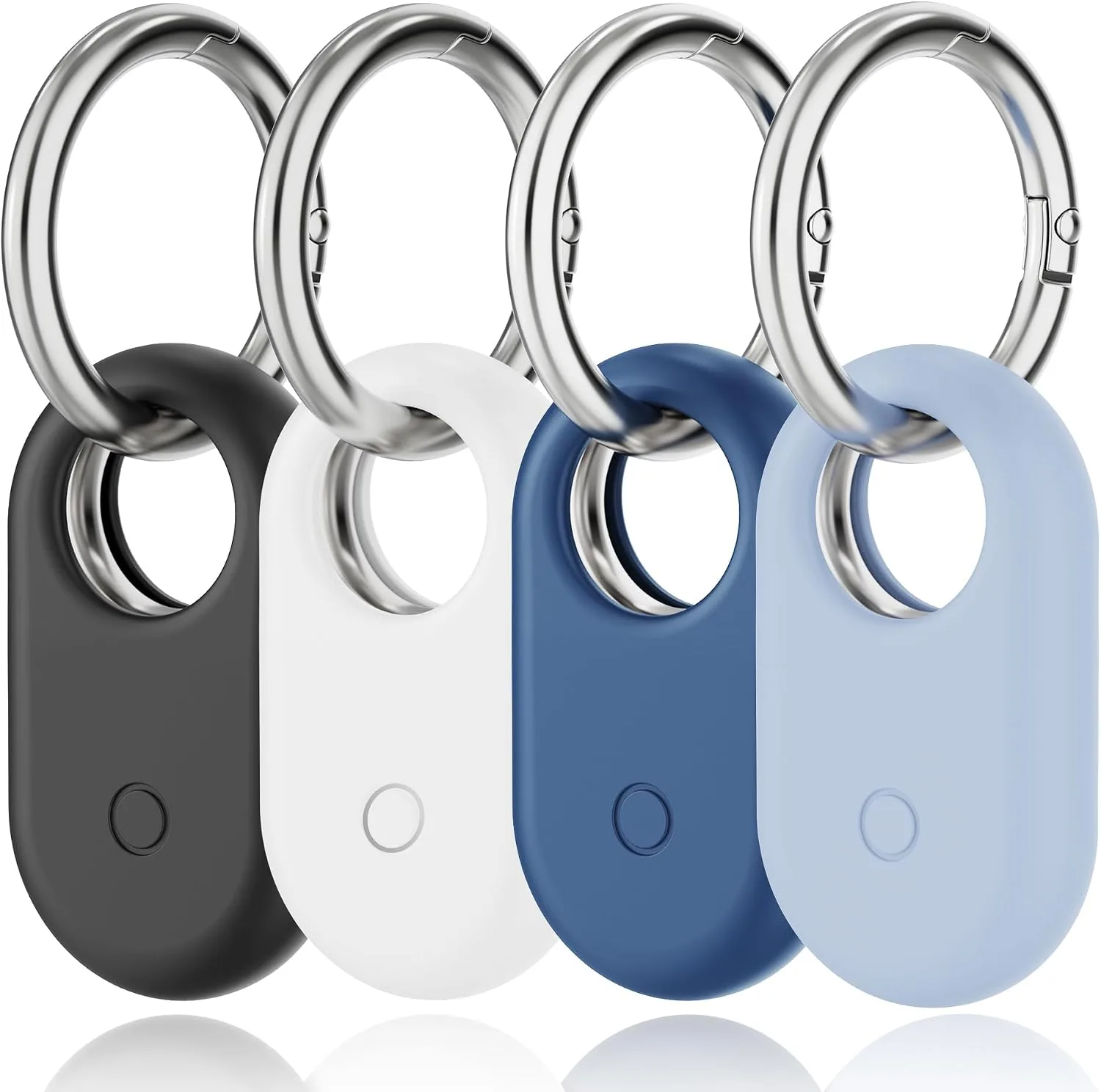 Funda de silicona Spomox para Samsung SmartTag2 con llavero 4 unidades