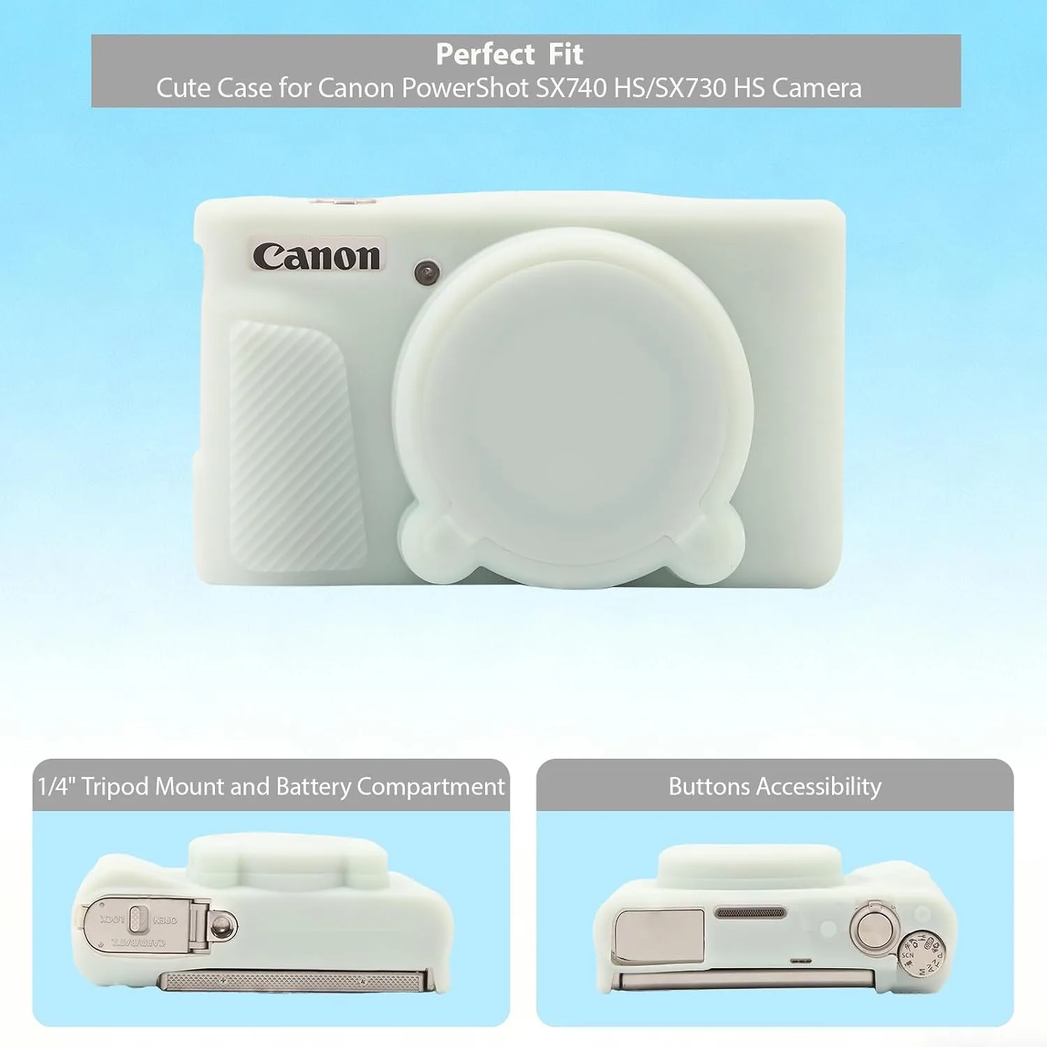 Case for Canon PowerShot SX740 HS, SX730 HS Camera - Jelly Green