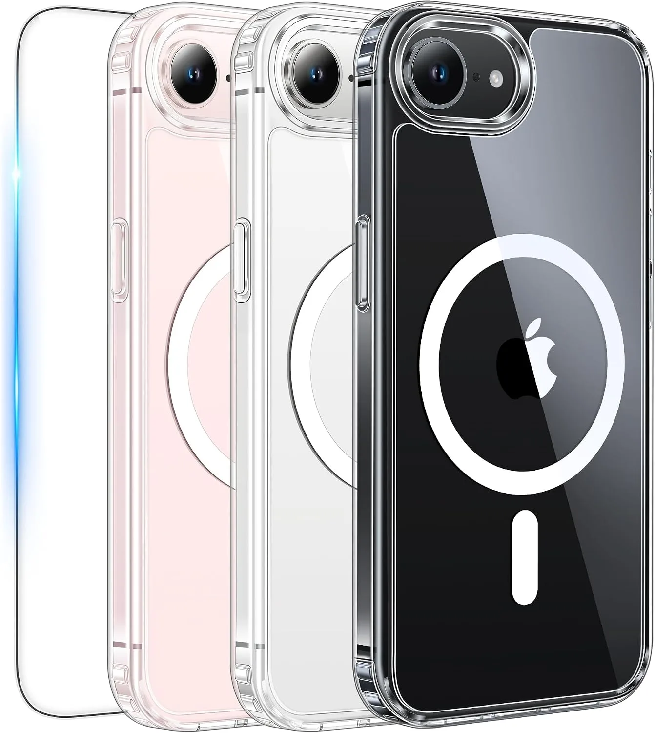 Carcasa Fntcase para iPhone 17e / iPhone 16e transparente compatible con MagSafe