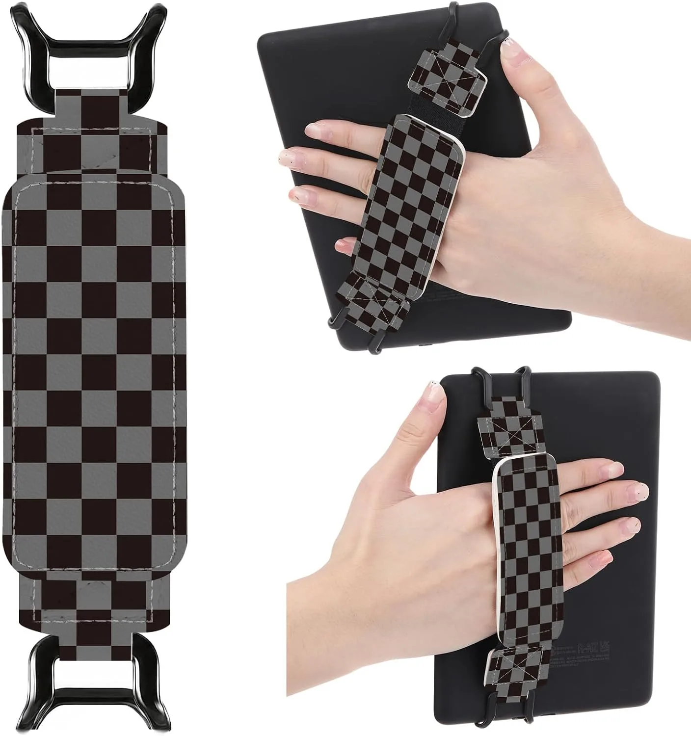 Hand Strap for Kindle Black Checkered