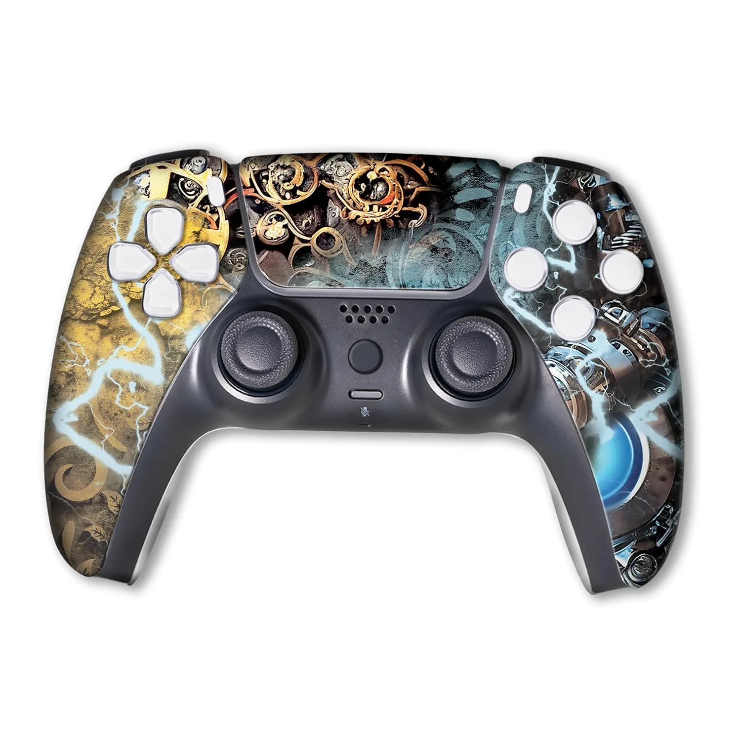 Dishonestty Custom PS-5 Controller Wireless compatible with Play-Station 5 Console by BCB Controllers | Proudly Customized in USA with Permanent HYDRO-DIP Printing (NOT JUST A SKIN)