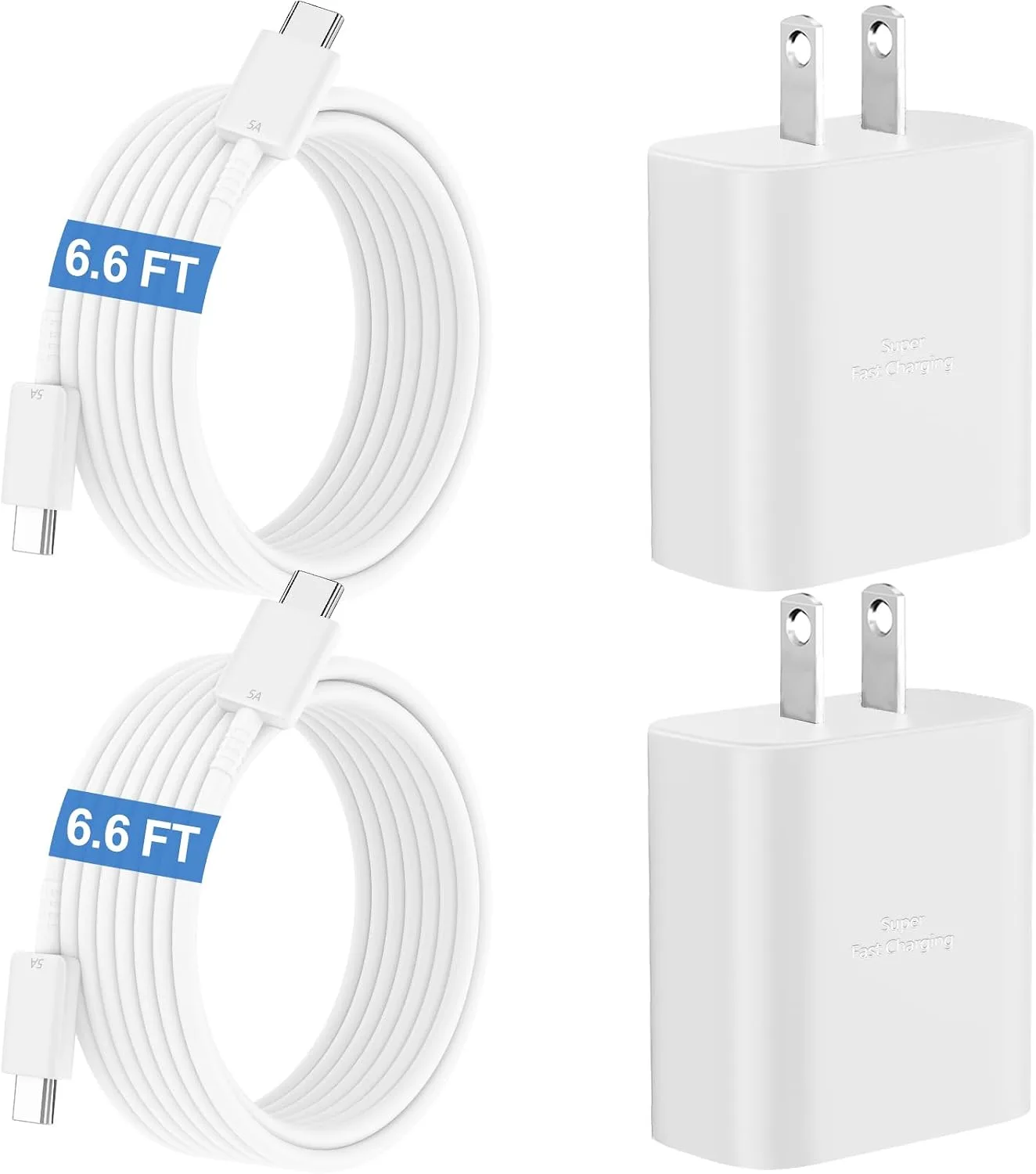 45W Super Fast USB C Android Type C Phone Charger Fast Charging 6.6FT Cord