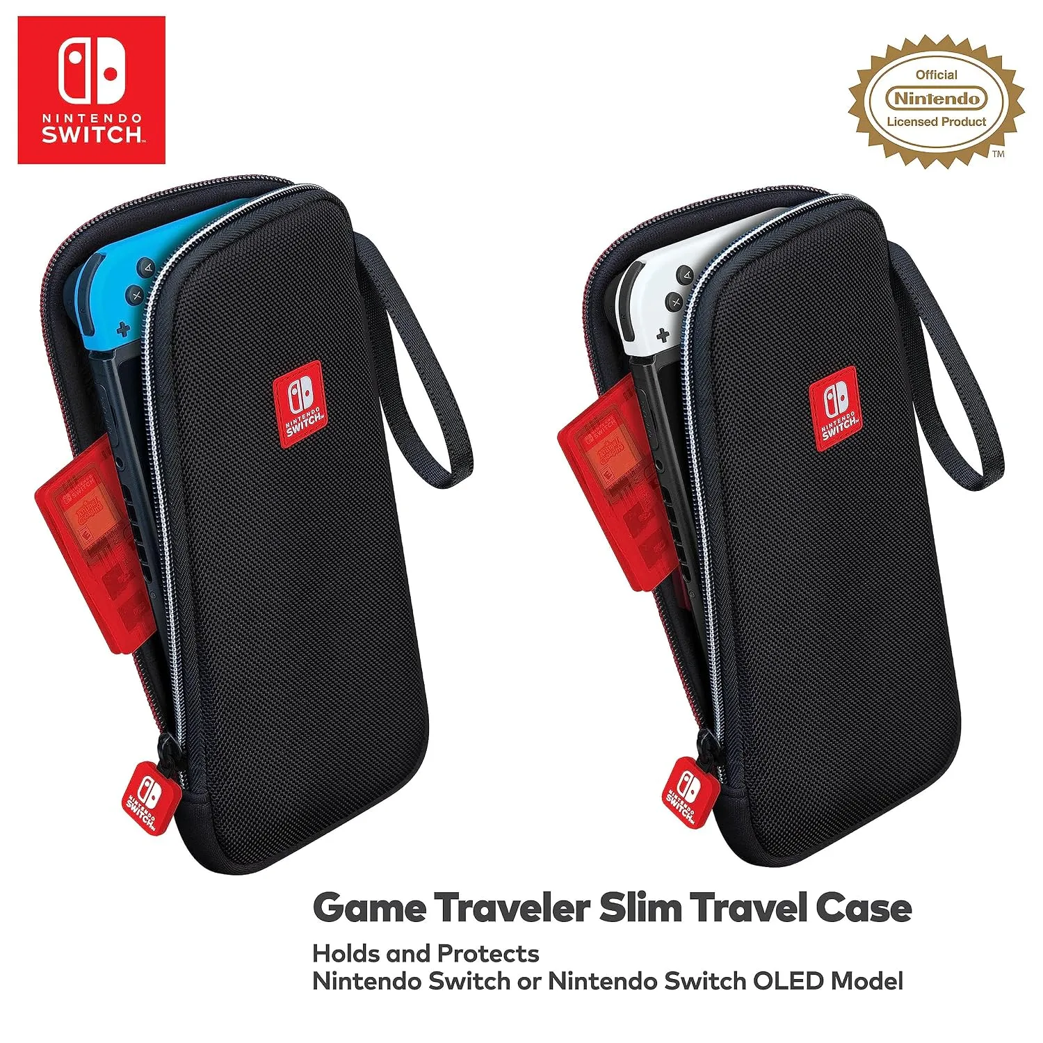 Game Traveler Deluxe Licensed Travel Case for Nintendo Switch, Black Slim - R.D.S. INDUSTRIES, INC. (NNS15)
