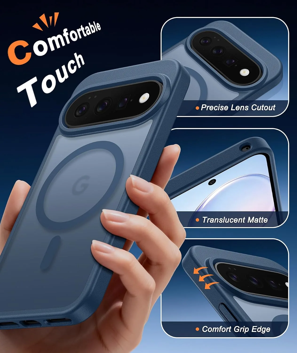 FNTCASE for Google Piexl 11 / 11 Pro Case Fit for MagSafe Blue