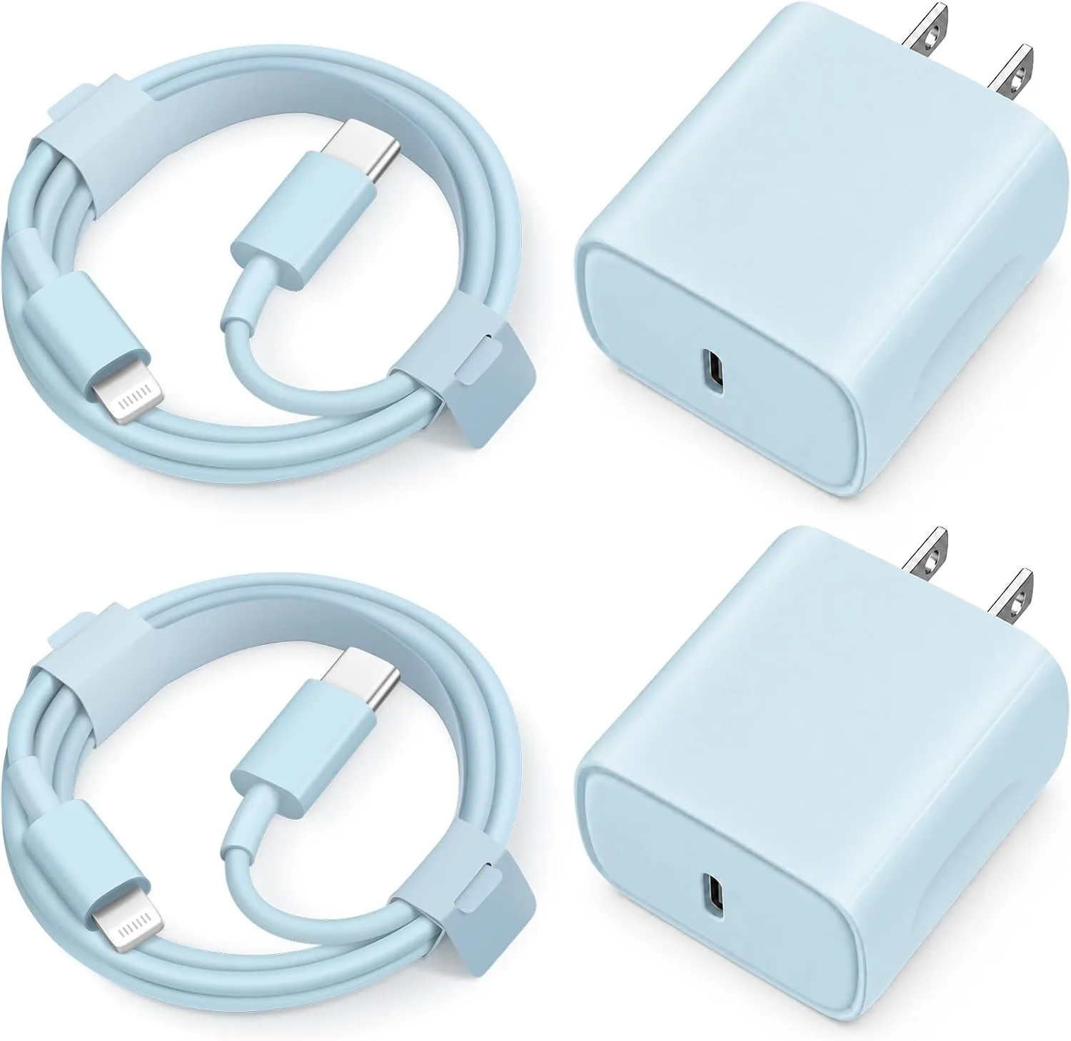 iPhone 14 13 12 11 Super Fast Charger [2Pack] cargador 20W Rapid USB C Wall Charger Block with 6FT Fast Charging Cable Compatible with iPhone 14/13/12/11/Pro/Pro Max/Mini/Xs Max/XR/X, iPad - Blue