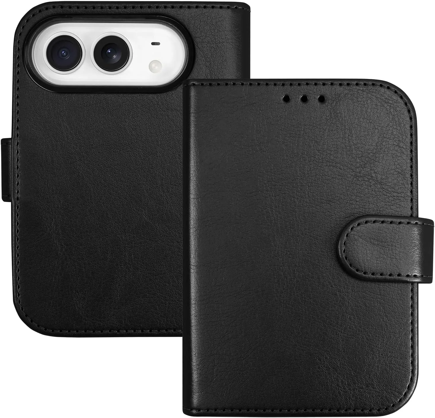 Wallet Phone Case Crafted for iPhone Duo Black
