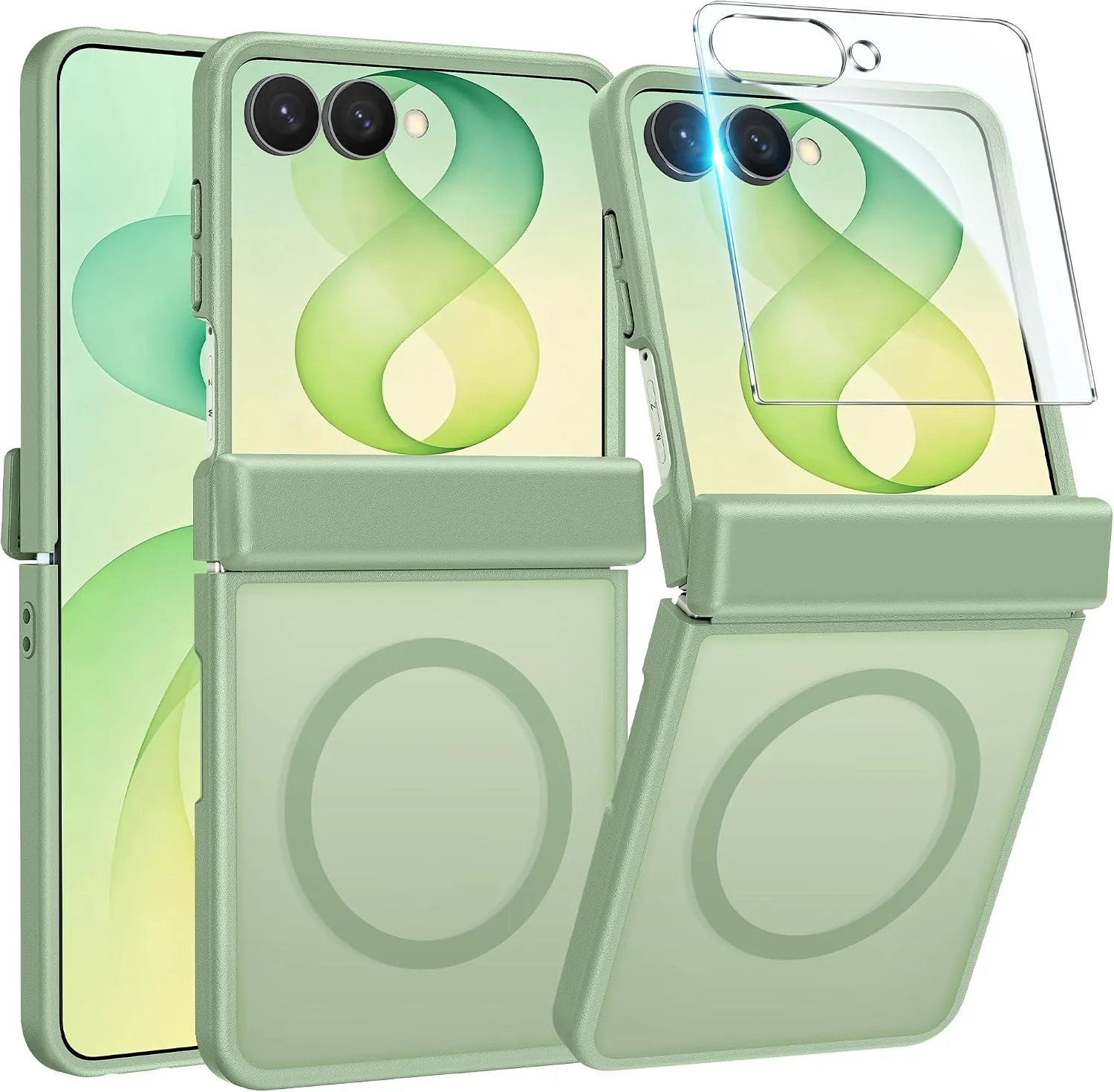 FNTCASE for Samsung Galaxy Z Flip 8 Case, Fit for Magsafe, Hinge Protection