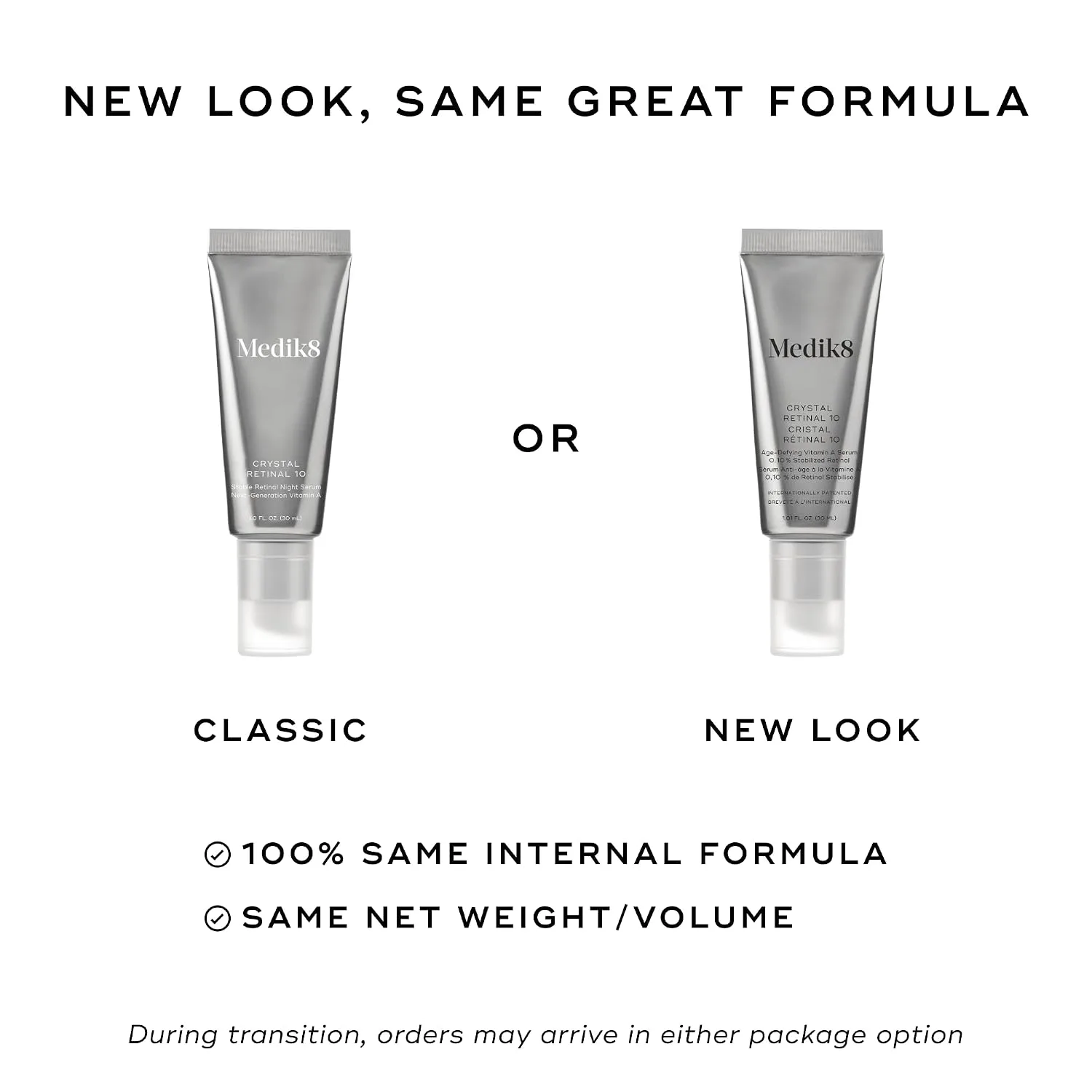 Medik8 Crystal Retinal 10 - Firming, Advanced Skin Retinaldehyde Face Serum - Night Serum with Hyaluronic Acid and Vitamin E - Gluten Free - 1 oz