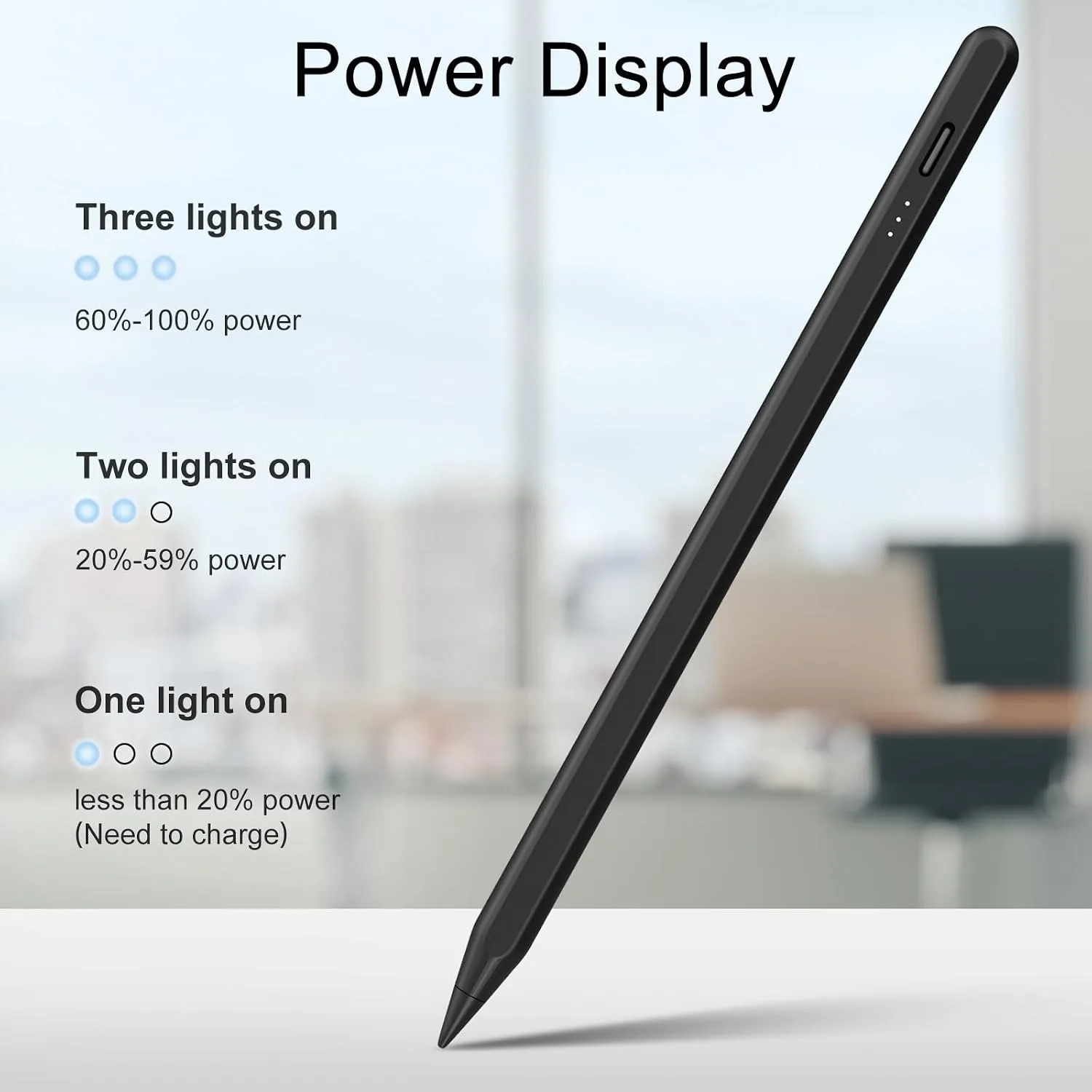 Stylus Pen for iPad, 13 mins Fast Charge Stylus with Palm Rejection, Tilt Sensitivity, Compatible with 2018-2025 iPad Air 3/4/5/6, iPad mini 5/6, iPad 6/7/8/9/10, iPad Pro 11"/12.9"/M4 (Black)