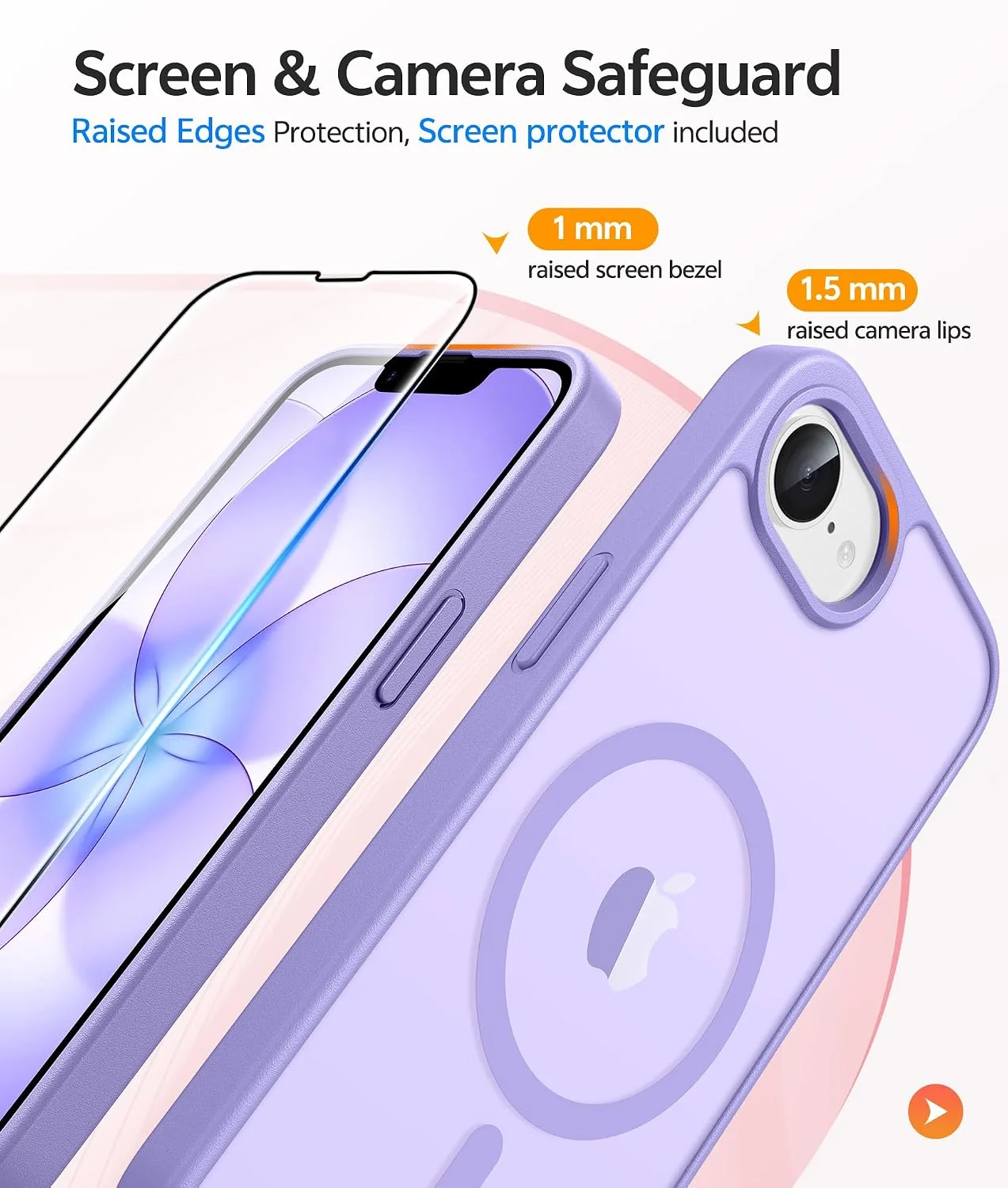 FNTCASE for iPhone 17e/ 16e Case, Fit for Magsafe, Light Purple