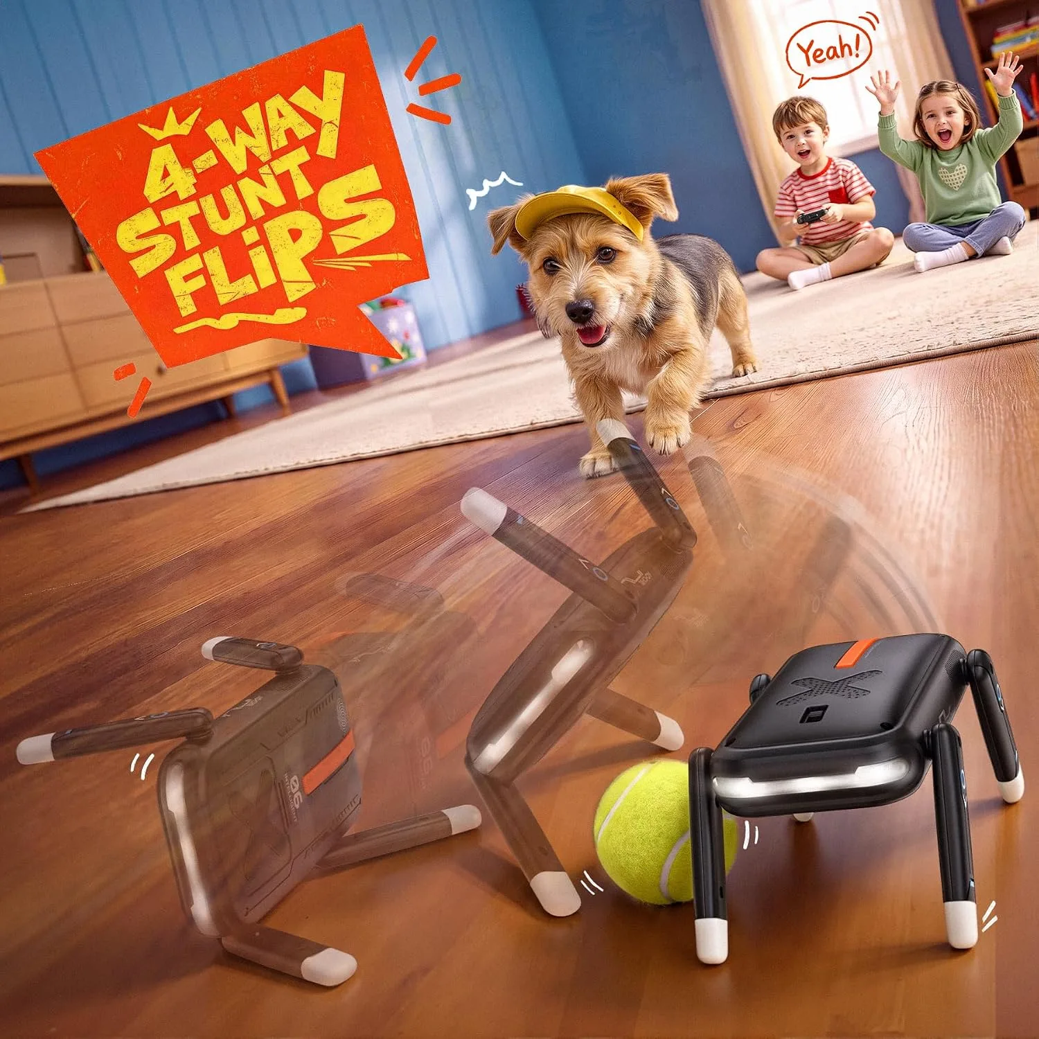 Ruko R1 Mini Robot Dog, 4-Way Stunt Flip & Self-Righting Robot Toys for Kid