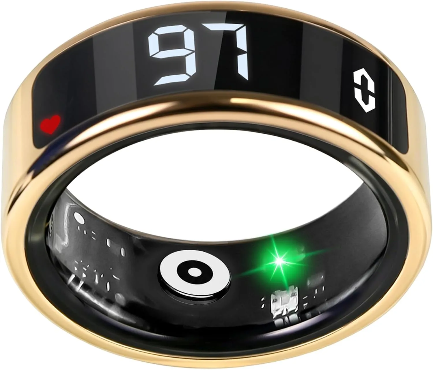 Smart Ring for Women & Men,Smart Ring with Digital Display (Rose Gold,7)
