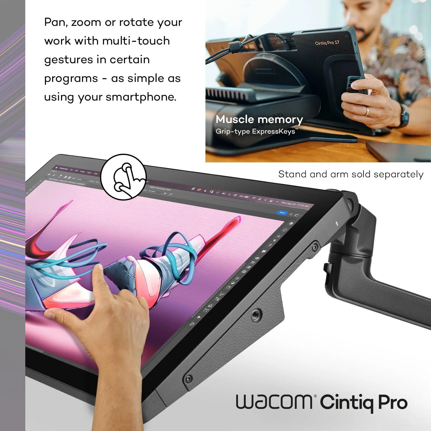 Wacom Cintiq Pro 17, Drawing Tablet with 4K 120 Hz Touchscreen & ProPen 3