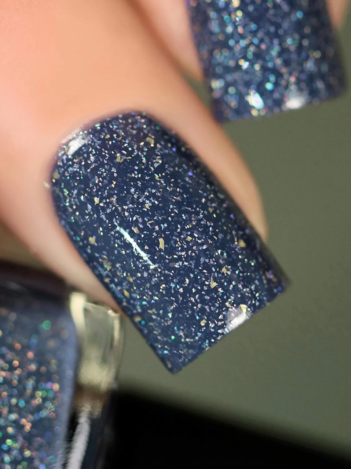 ILNP Better Days - Muted Midnight Blue Holographic Nail Polish