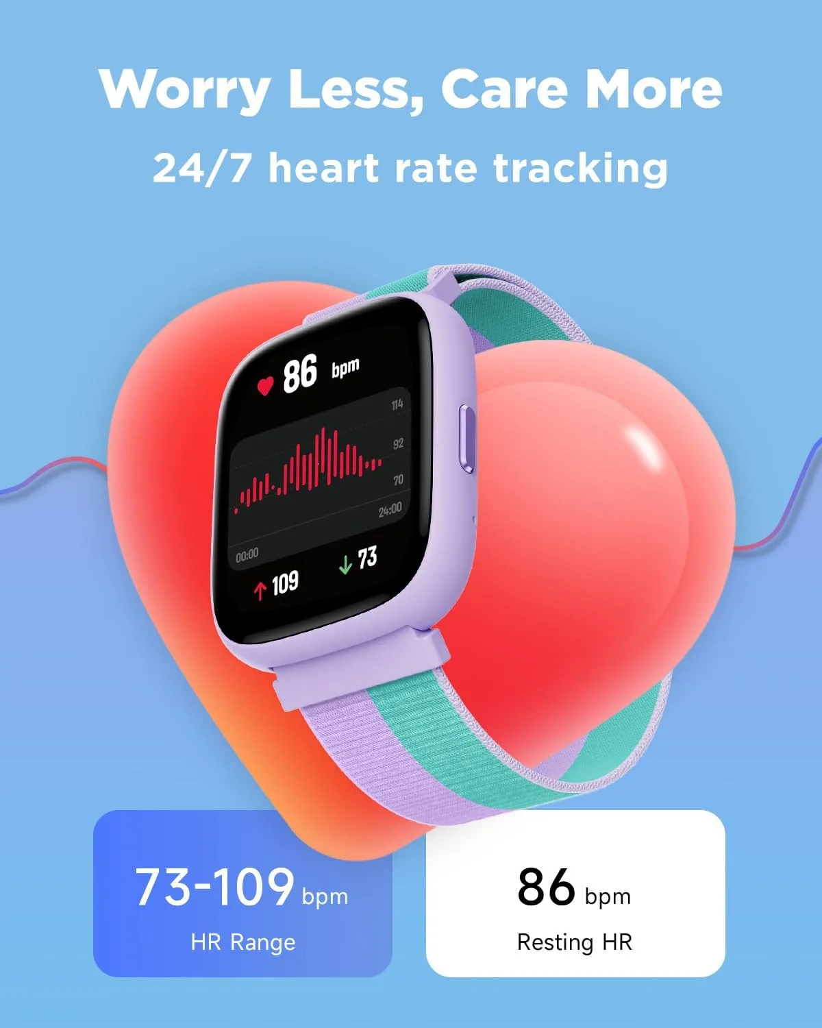 BIGGERFIVE Smart Watch for Kids, 1.8" Fitness Tracker Watch with Pedometer