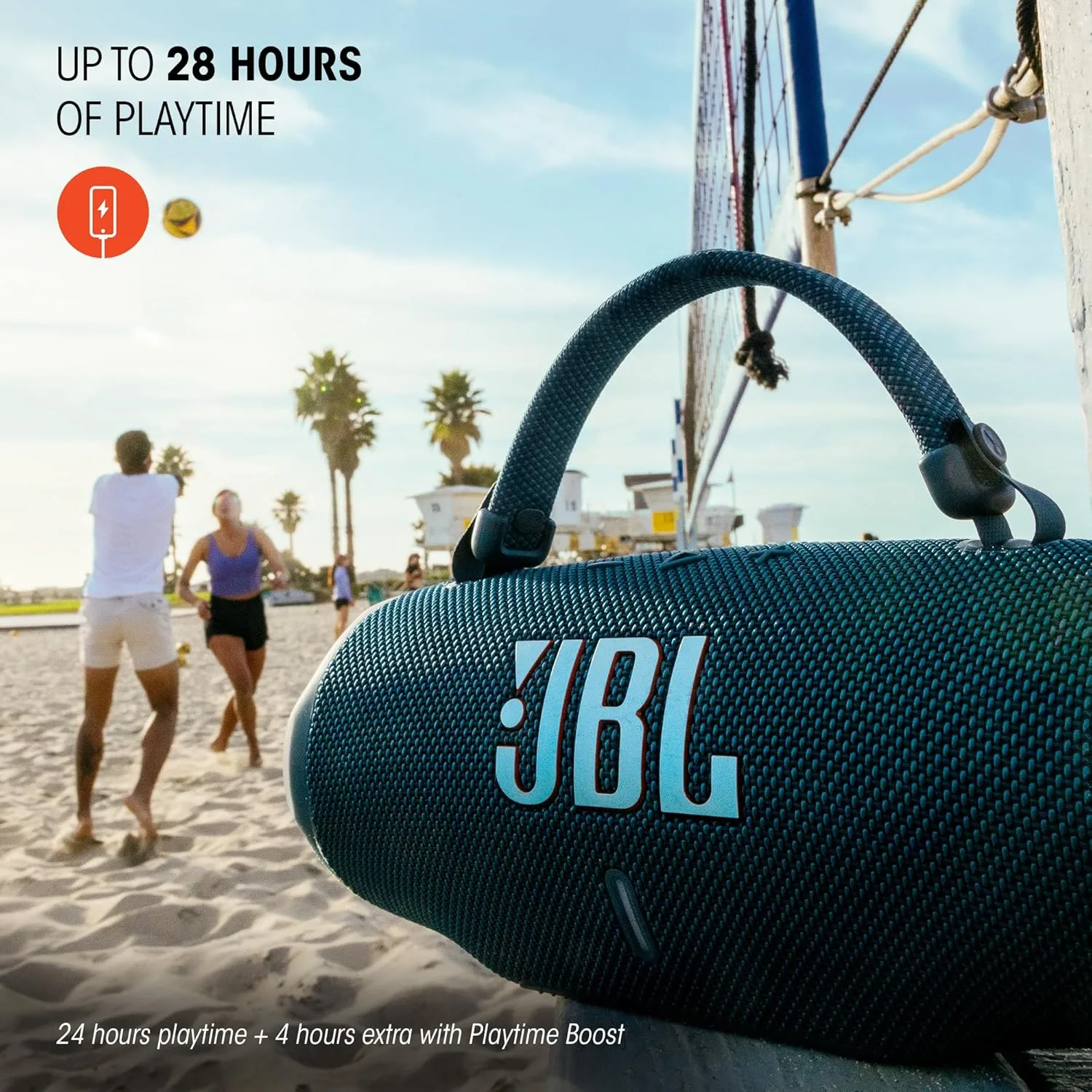JBL Charge 6 - Portable Waterproof & Drop-Proof Bluetooth Speaker, Bold Pro Sound with AI Sound Boost, 28Hrs of Playtime, Built-in powerbank & Comes with a Sturdy/Removable Carrying Strap (Squad)