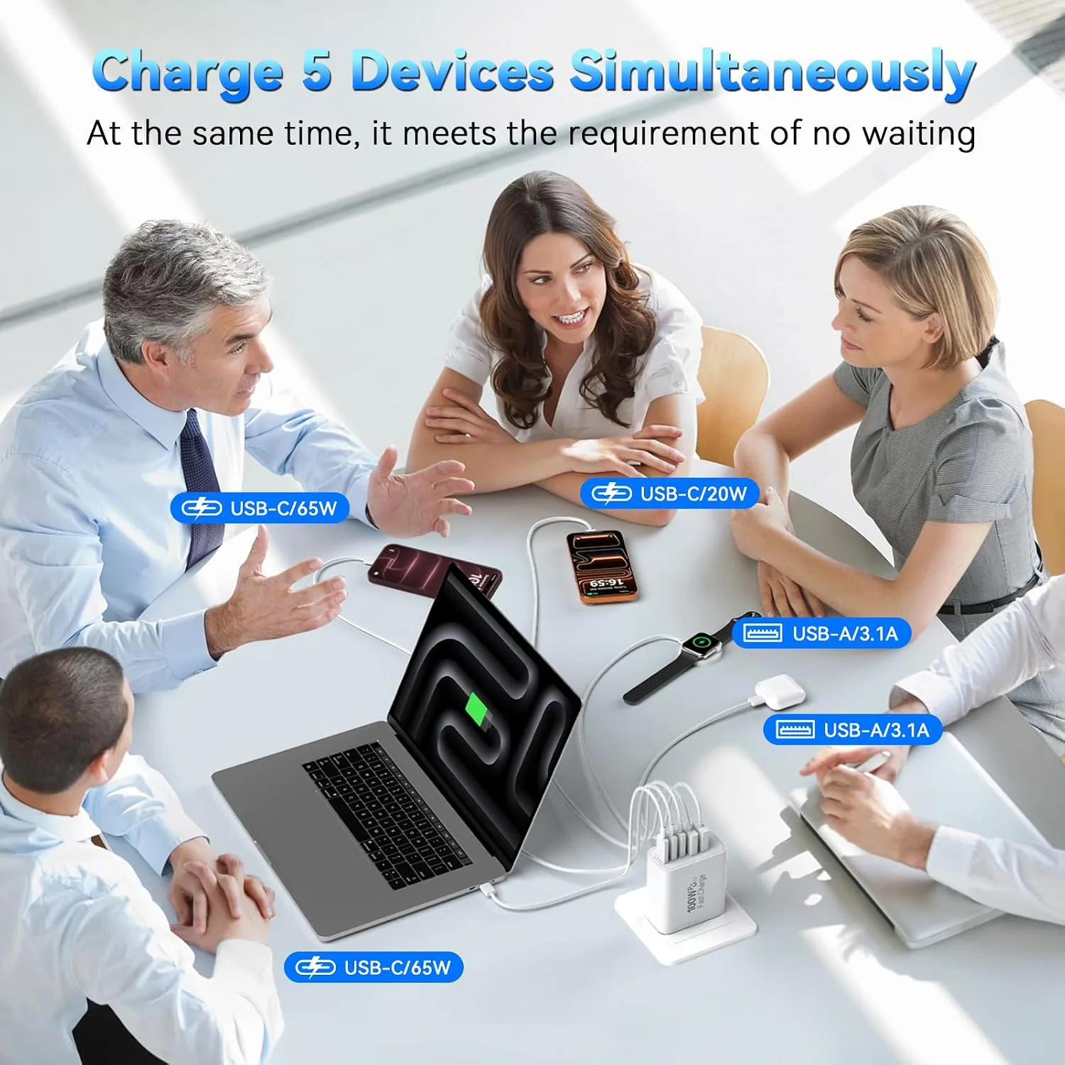 USB C Charging Blocks, 100W USB Type C iPhone 18 Pro Max Super Fast Charger