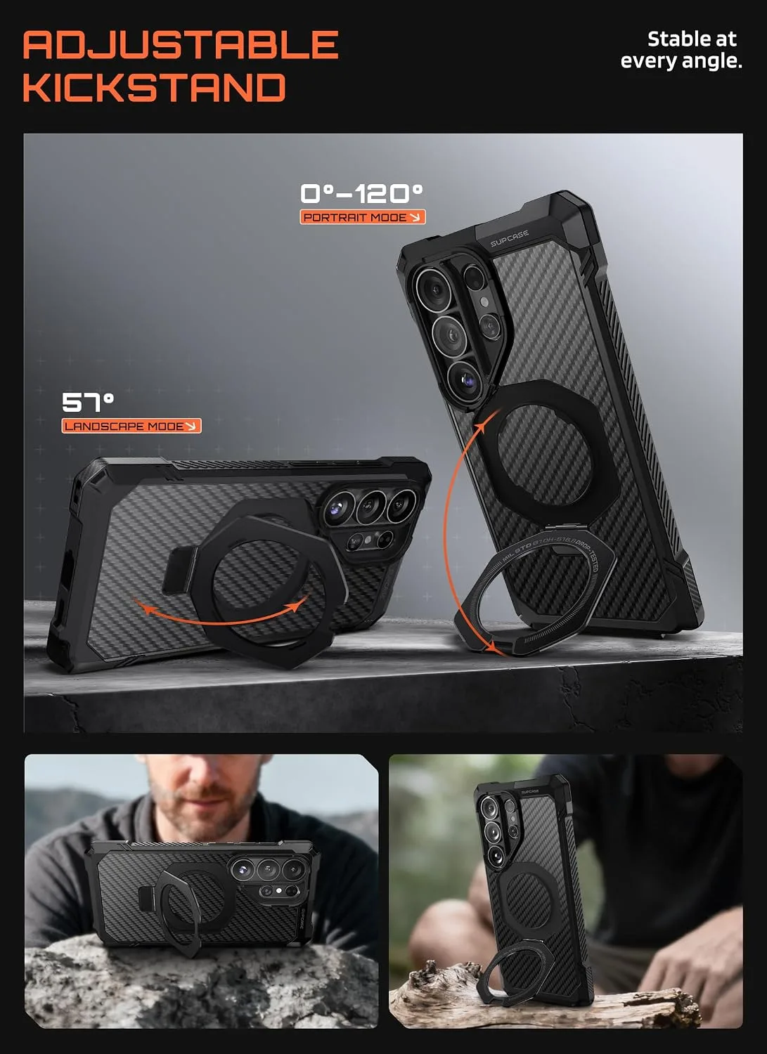 SUPCASE for Samsung Galaxy S26 Ultra Case with Built-in Stand, Aramid