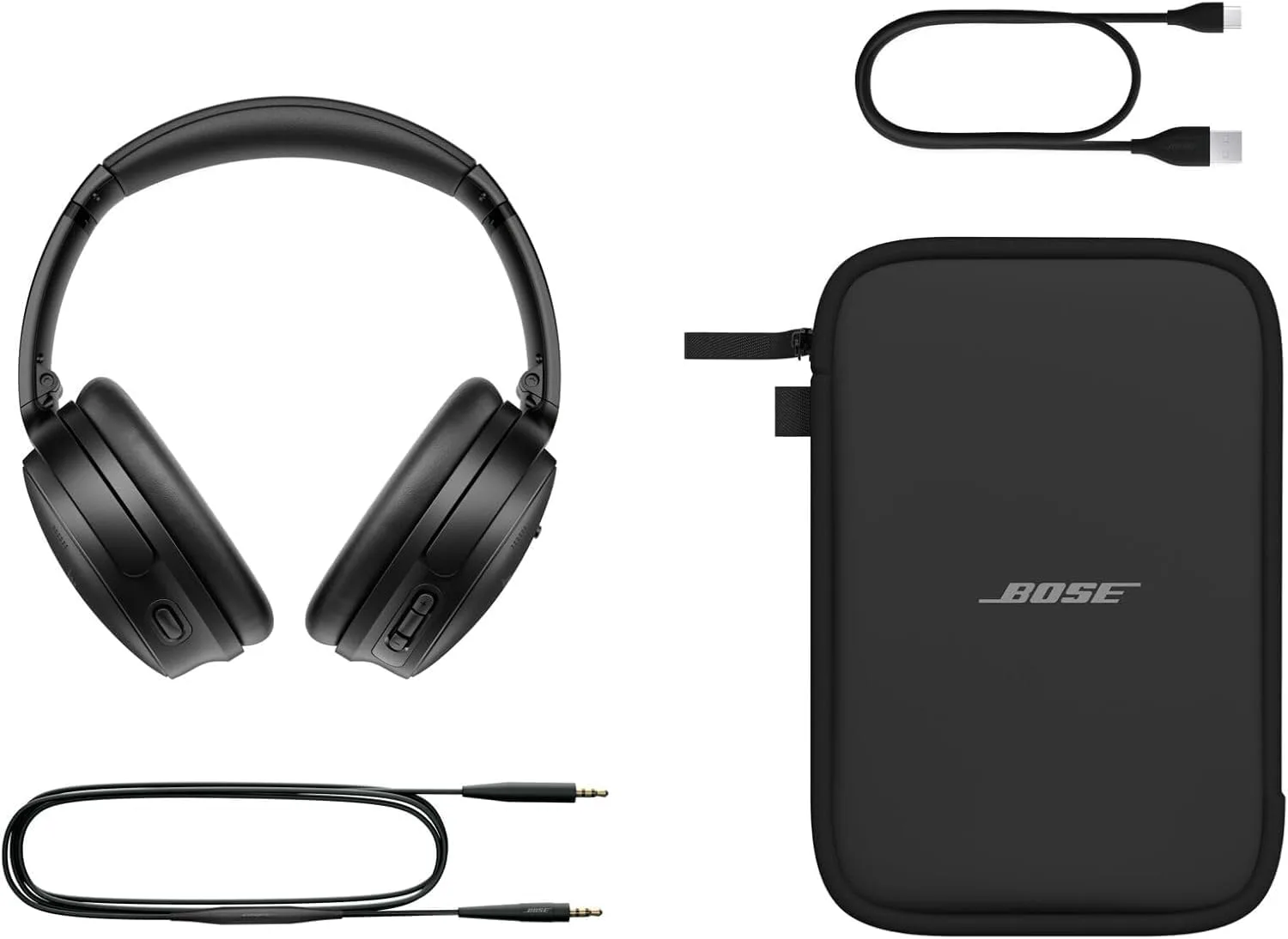 Bose QuietComfort Wireless Noise-Canceling Headphones (Black) (Renewed)
