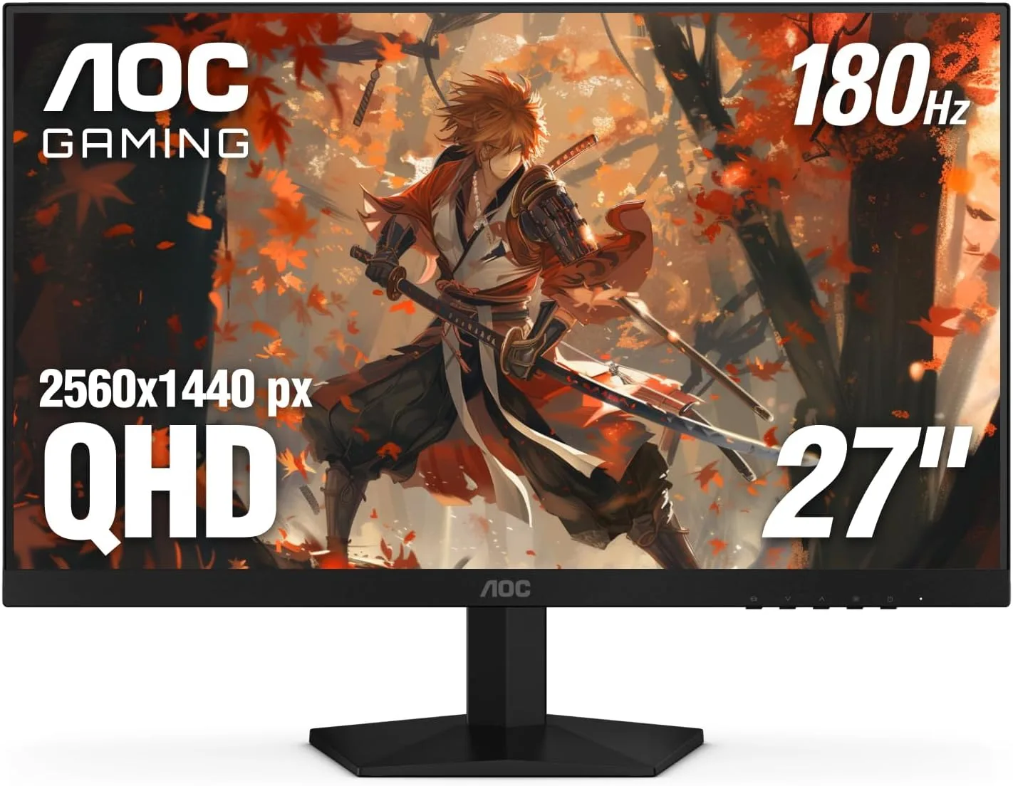 AOC 27 Inch Gaming Monitor 2K QHD 180Hz VA 1ms HDR, Q27G4XN