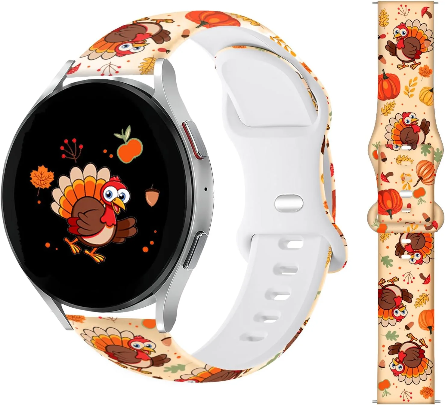 Christmas Halloween Bands Compatible with Samsung Galaxy Watch 7 Band 6 5 4 Active 2 FE 40mm 44mm/Watch 6/4 Classic/5 Pro/3, 20mm Holiday Replacement Strap Band for Samsung Watch Bands Women