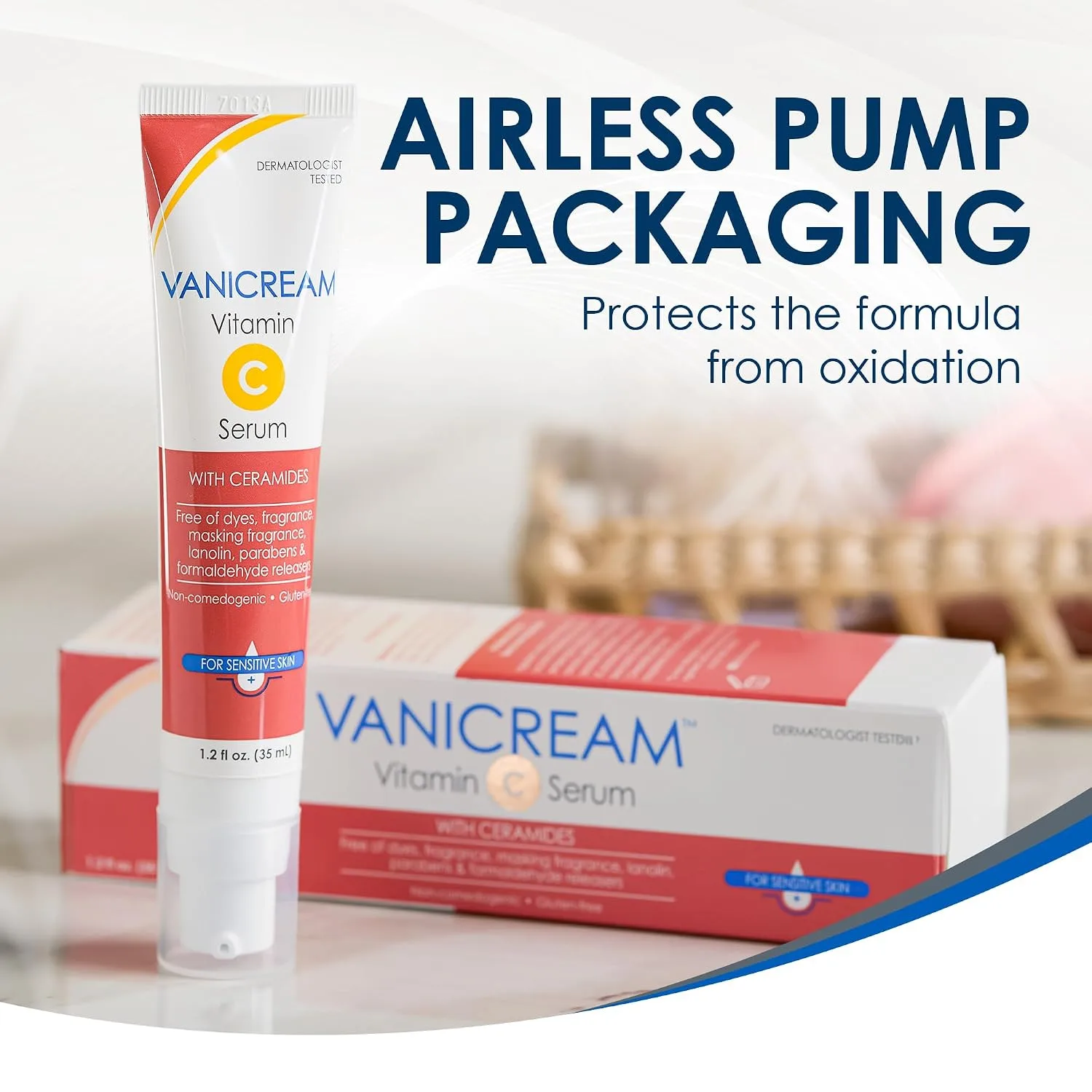 Vanicream Vitamin C Serum, Milky and Lightweight, Boosts Glow, 1.2 Fl Oz