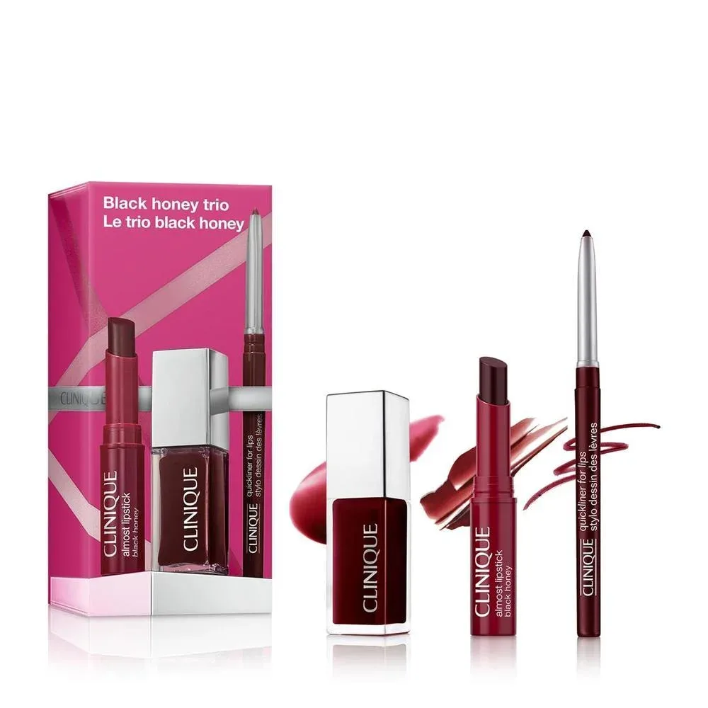 Set de Maquillaje Clinique Almost Lipstick Tinted Lip Balm Black Honey