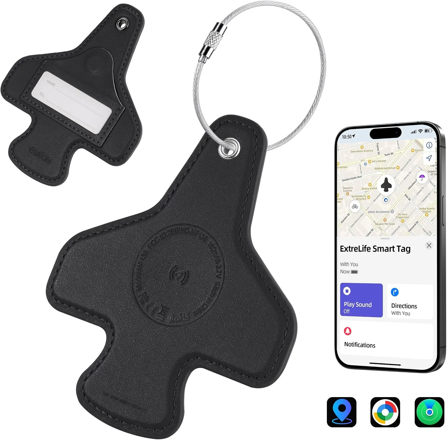 Luggage Tag, Built-in Smart Bluetooth Tracker, Plane Travel Essentials