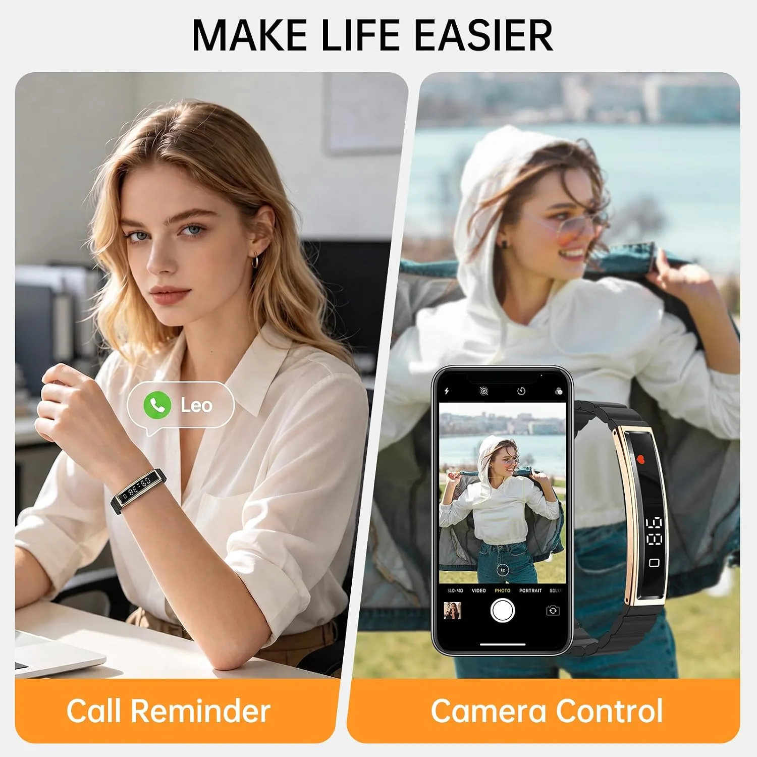 Smart Bracelet for Women Men Fitness Health Tracker with Heart Rate Sleep