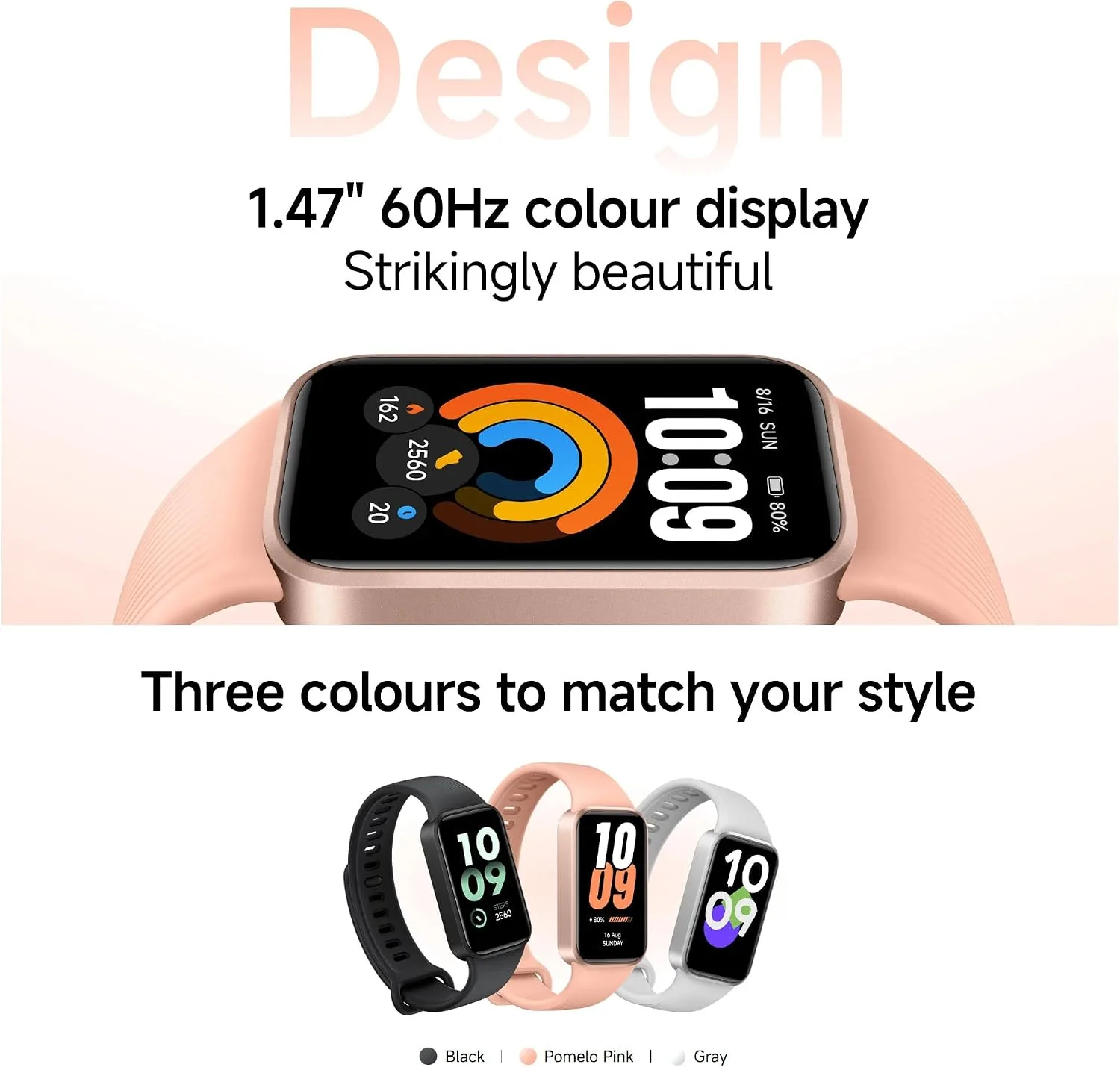 Xiaomi Smart Band 11 Active Fitness Tracker, 1.47" 60Hz Display, 21-Day Battery Life, 5ATM Waterproof for Swimming, Heart Rate & Sleep Monitor, 50 Workout Modes, Activity Tracker for Android iOS
