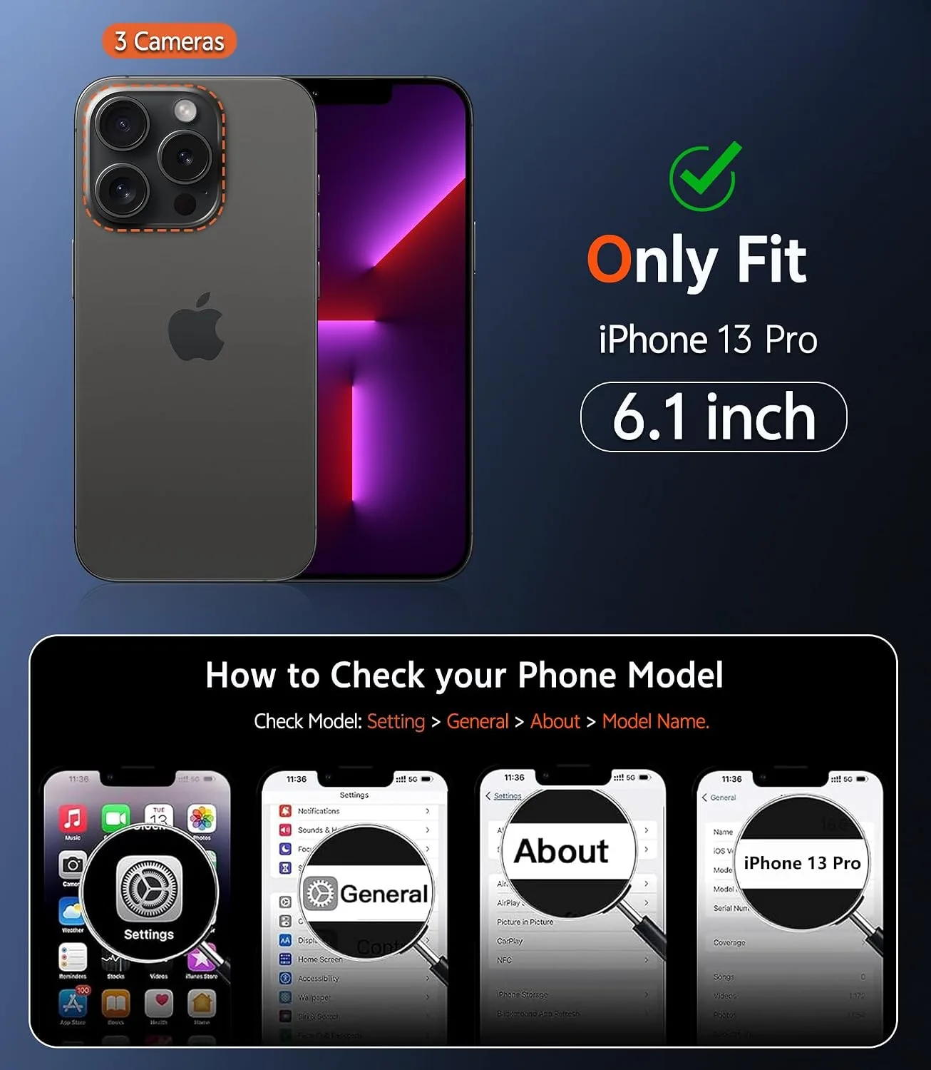 FNTCASE for iPhone 13 Pro Case Compatible with Magsafe Matte Phonecase