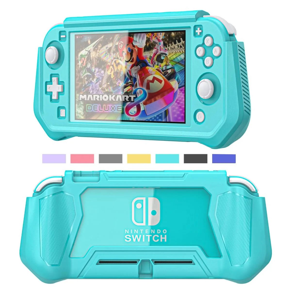 iNOTOGG Turquoise Anti-Scratch Protective Case for Nintendo Switch Lite, Ergonomic Design with Precise Cutouts