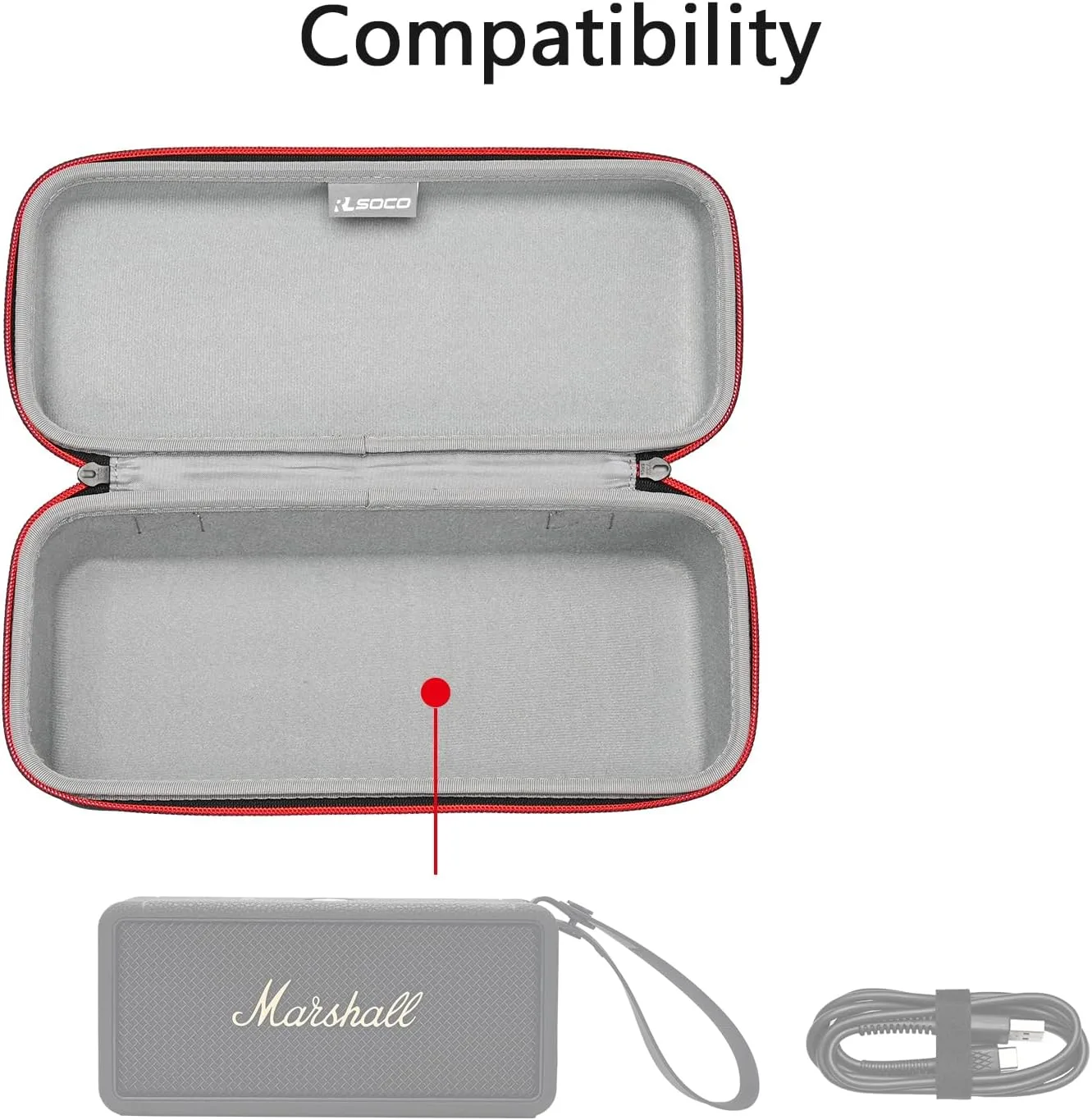 RLSOCO Hard Case for Marshall Middleton Portable Bluetooth Speaker I/II