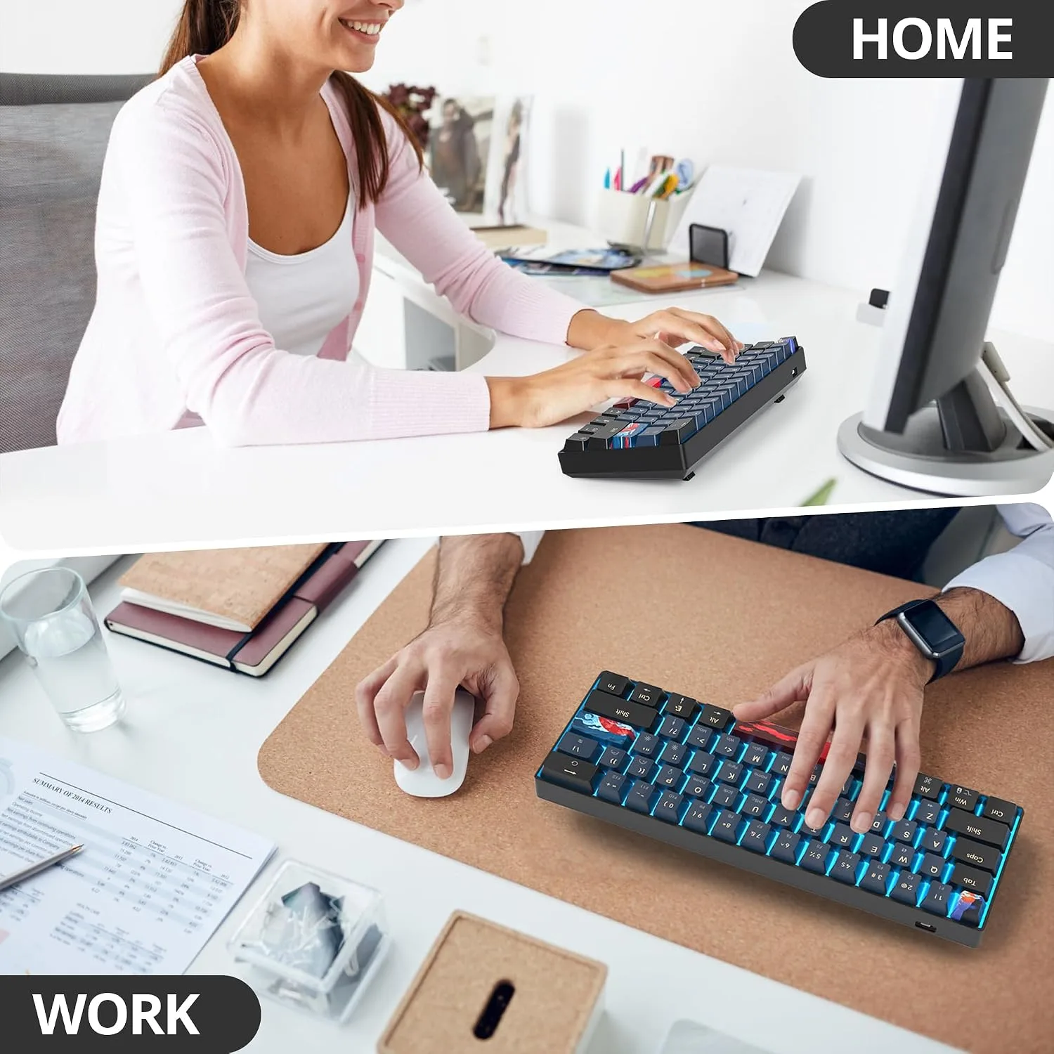 Owpkeenthy 60% Wired Mechanical Keyboard