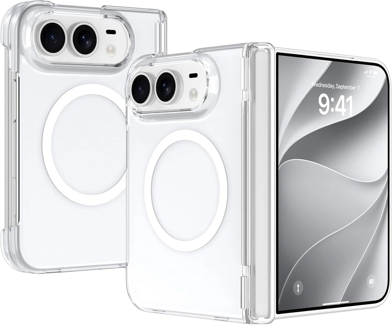 tharlet Magnetic Case Fit for iPhone Duo, Anti Yellowing, Clear