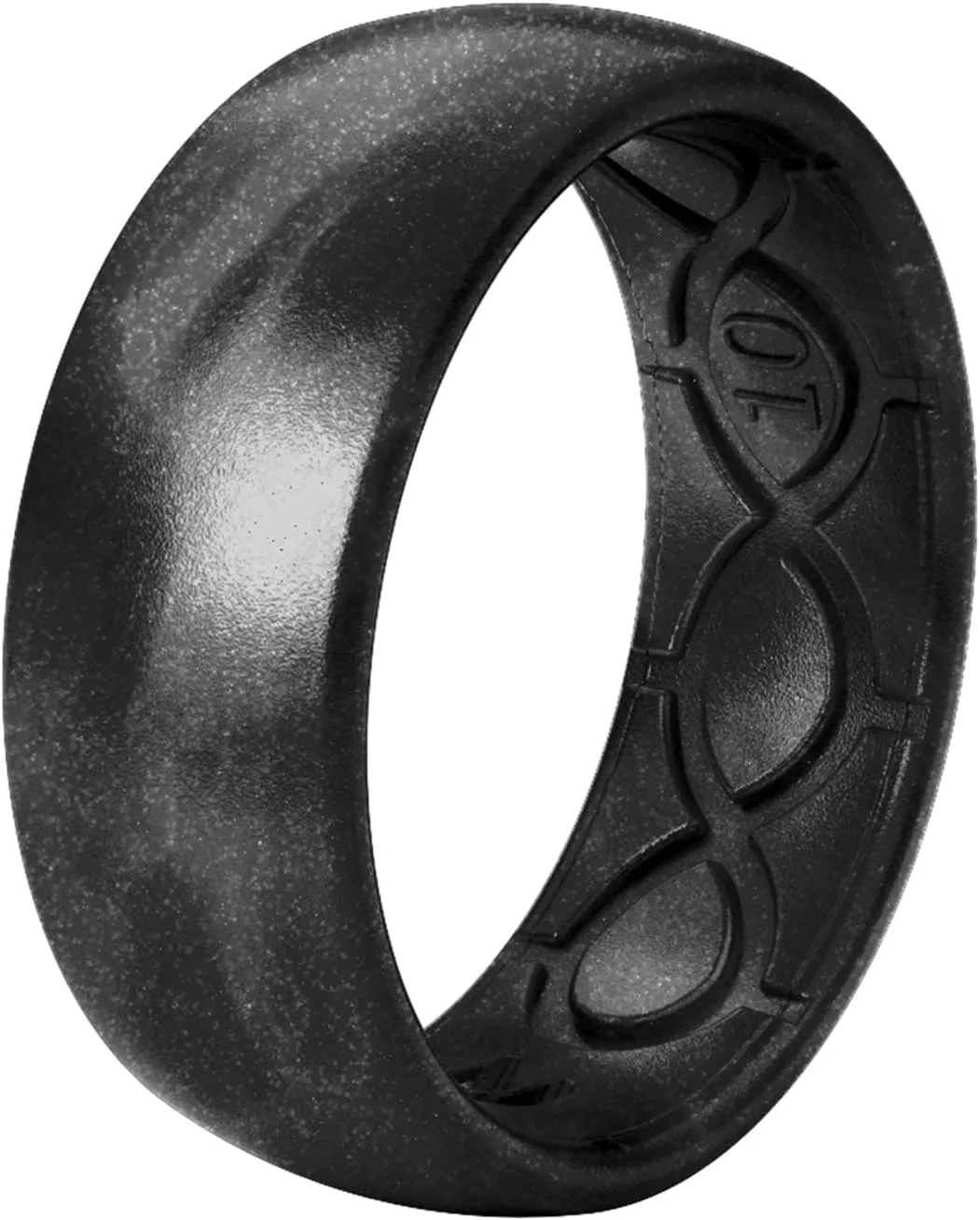 Groove Life Silicone Ring for Men, Breathable Rubber Wedding Band, Flexible