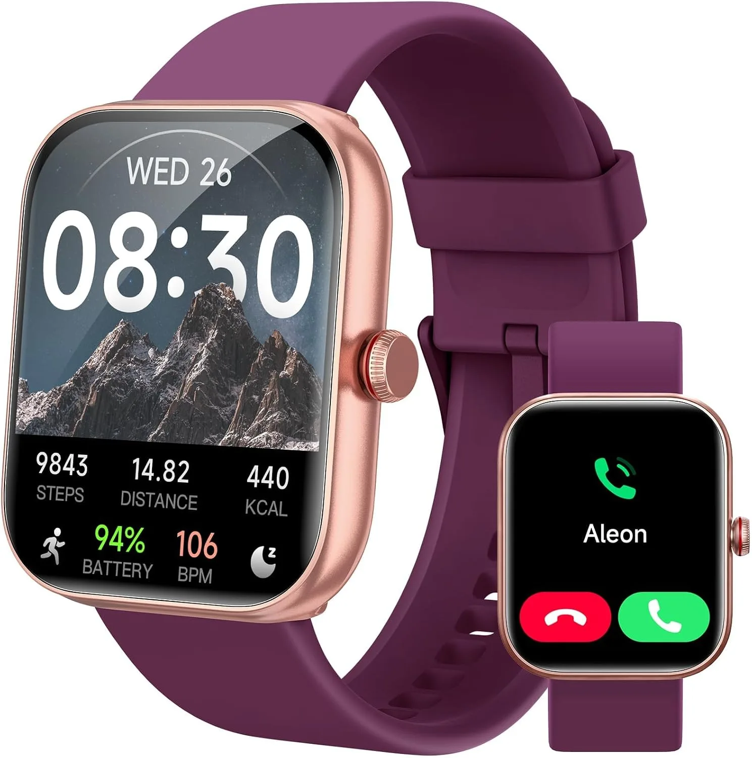 Smart Watch for Women Men, Smartwatch for iPhone & Android Bluetooth (Answer/Call) Built-in Alexa, 1.91" HD Fitness Tracker with 105+ Sport Modes, IP68 Waterproof, Sleep/Heart Rate/Stress Monitor