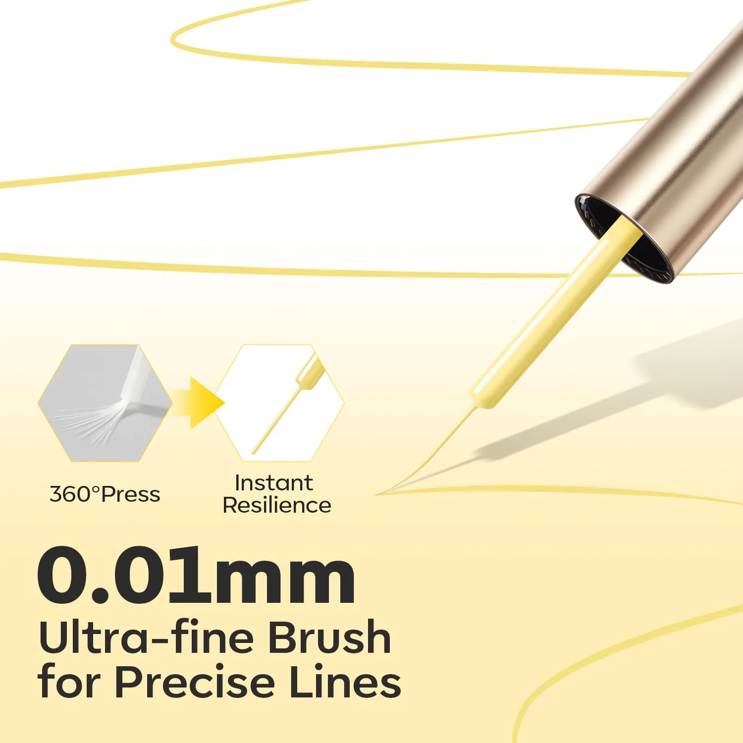 modelones Butter Yellow French Tip Liner Gel Polish 15ml Fine Brush