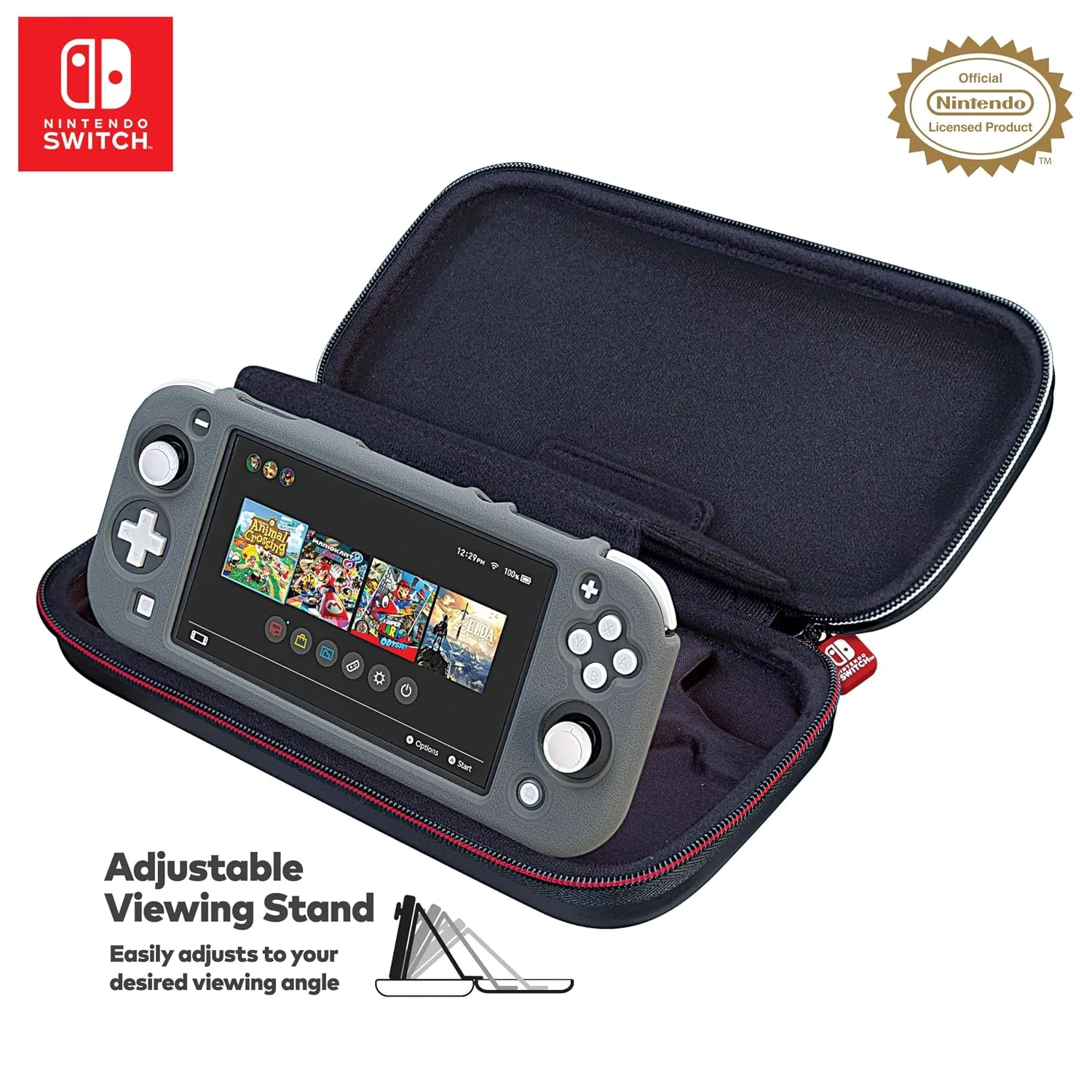 Game Traveler Deluxe Licensed Travel Case for Nintendo Switch, Black - R.D.S. INDUSTRIES, INC. (NNS40)