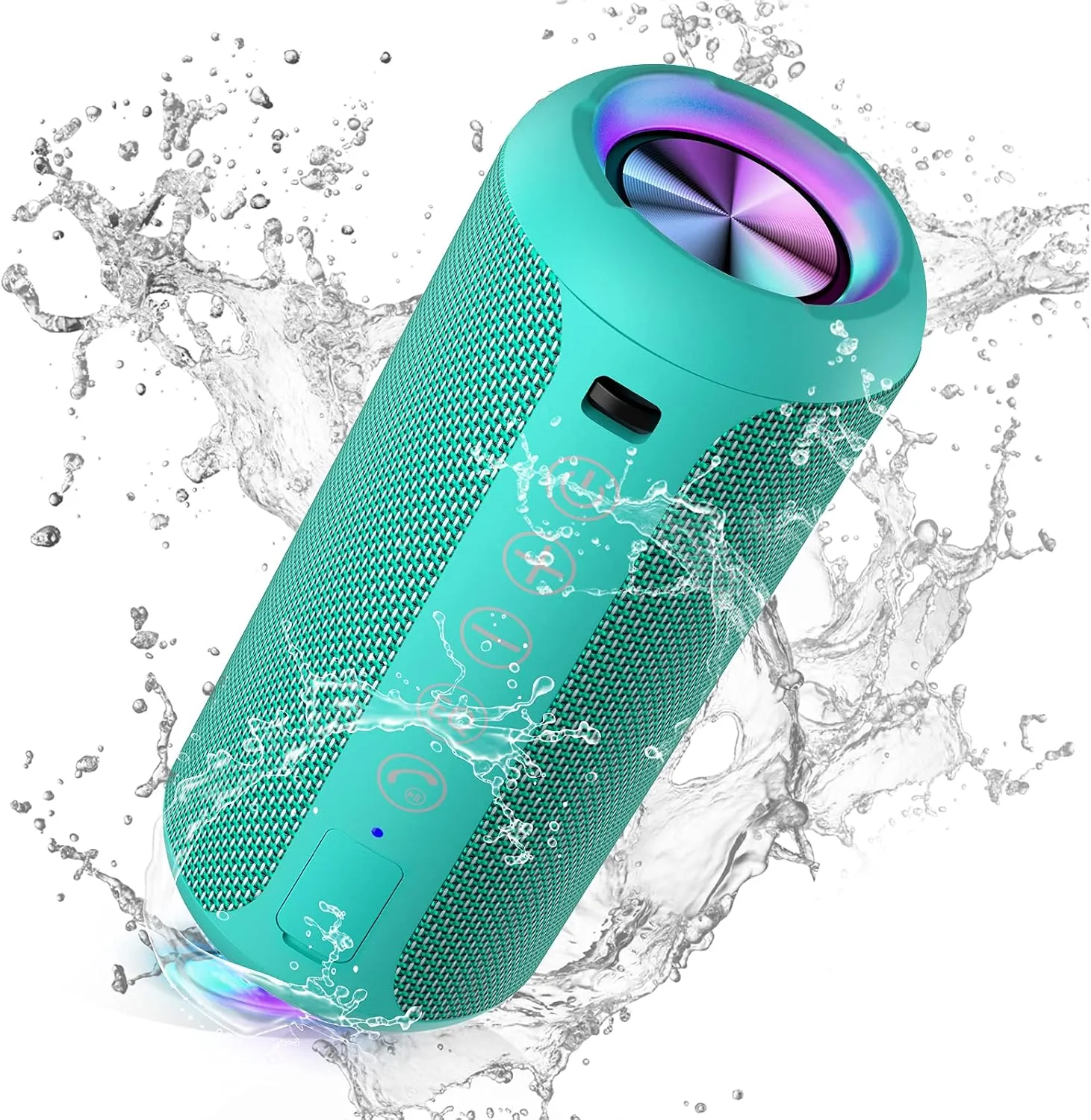 Ortizan X10 Portable Bluetooth Speaker, IPX7 Waterproof, Wireless, Teal