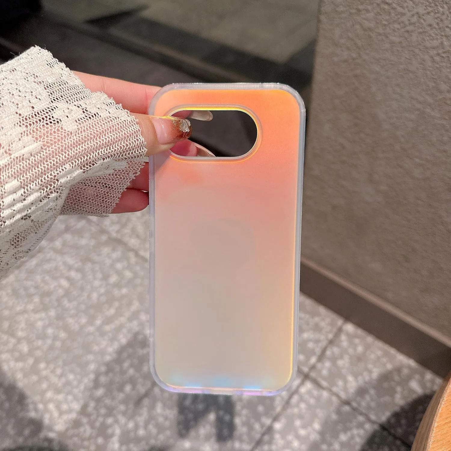 Magnetic for Google Pixel 10A Case Women, [Holographic Iridescent Color Changing Effect] Fashion Slim Cute and Unique Matt Protective Phone Cover for Pixel 10A