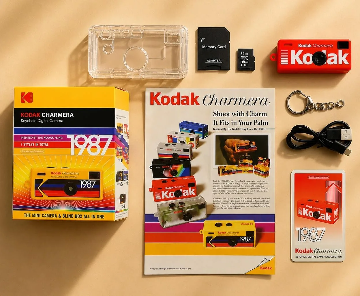 Kodak Charmera Keychain Digital Camera Random Style Blind Box